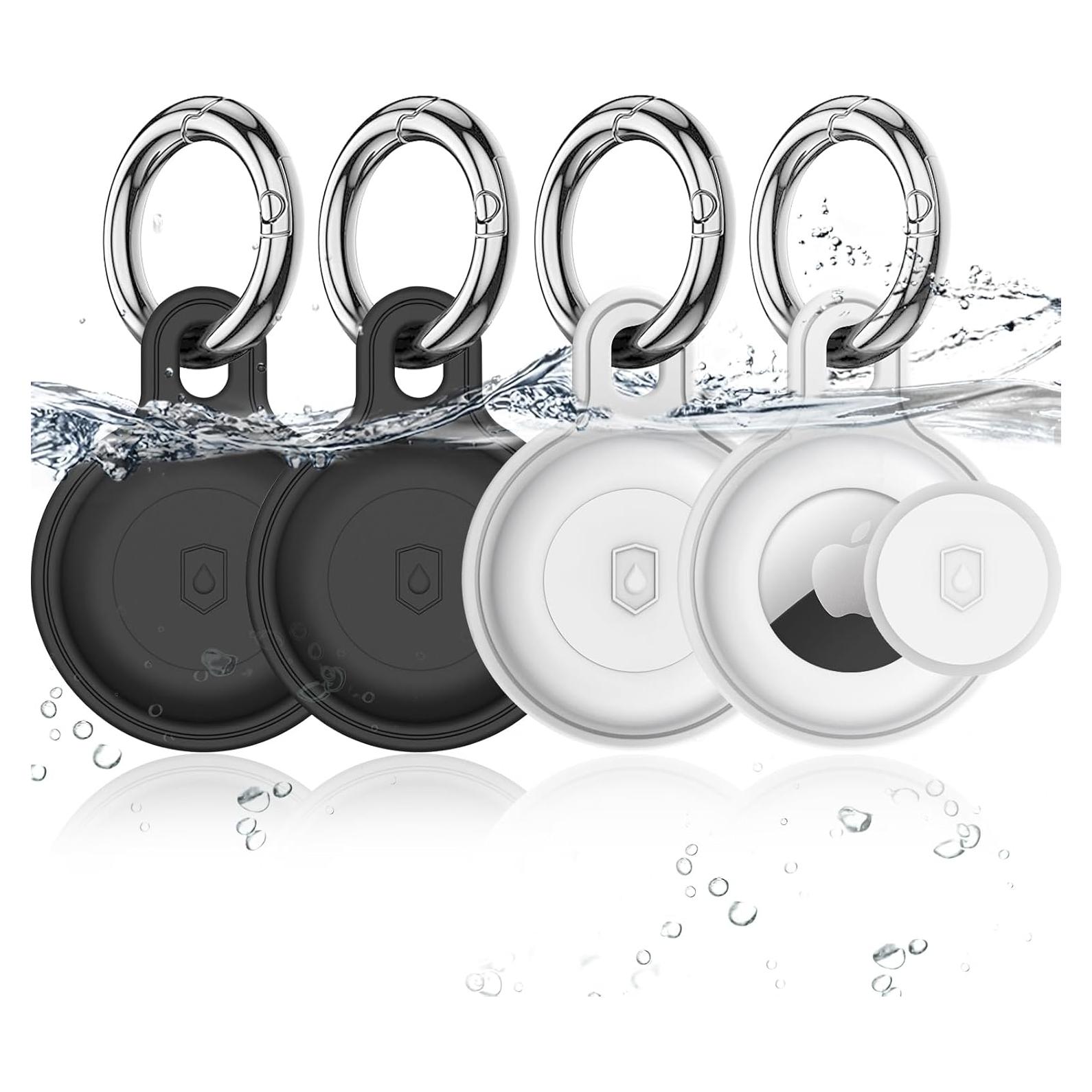 Paquete de 4 Soportes de Silicona IPX8 para Apple Airtag