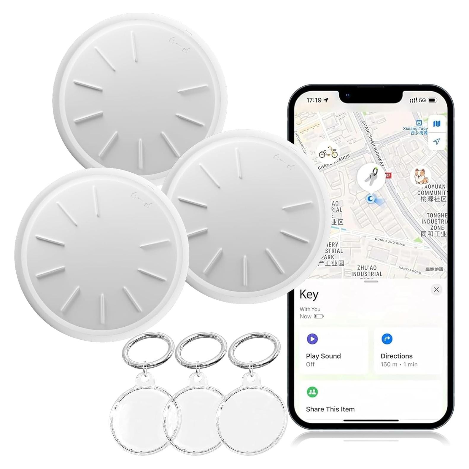 Paquete de 3 rastreadores Bluetooth LAOLASEED HTAG - Localizador de llaves