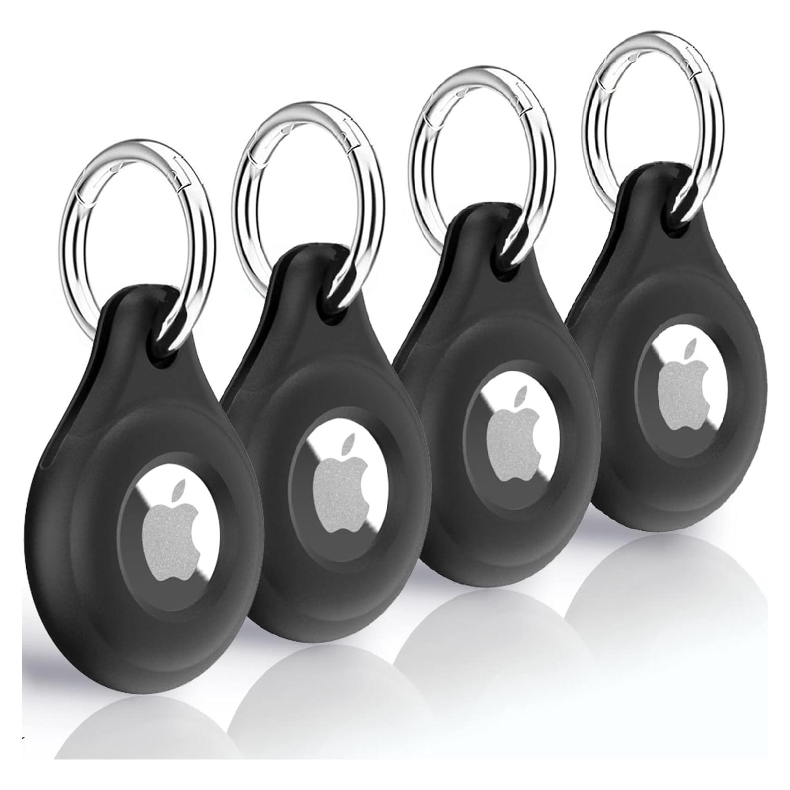 Soporte de Silicona Negra para AirTag Apple - Pack de 4