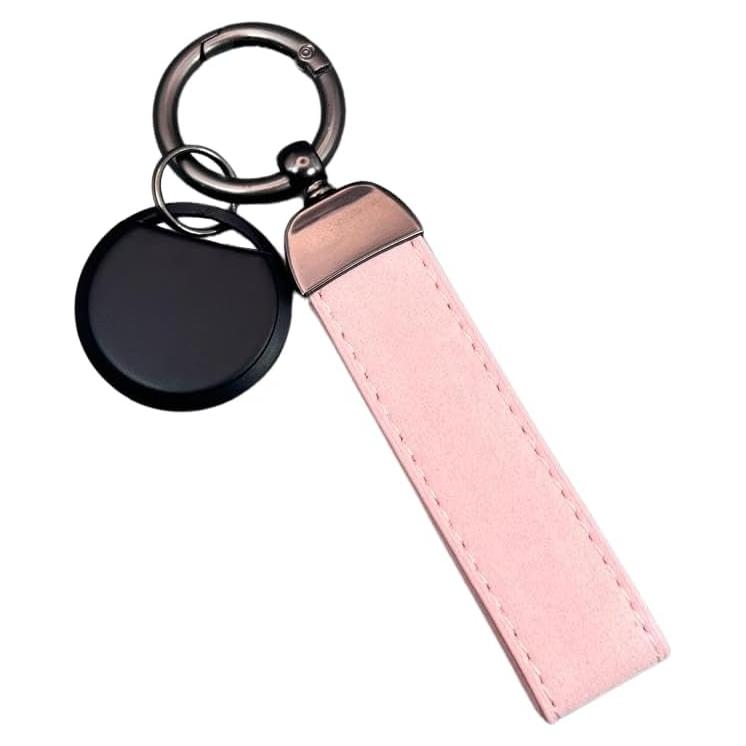 Dispositivo de Seguimiento GPS con Llavero de Cuero Rosa