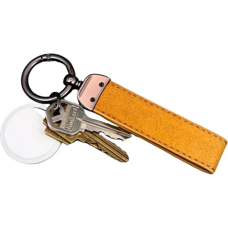 Dispositivo de Seguimiento GPS con Llavero de Cuero - Blanco