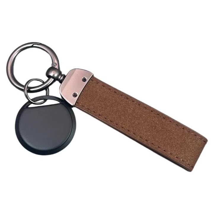 Dispositivo de Seguimiento GPS con Llavero de Cuero - Negro