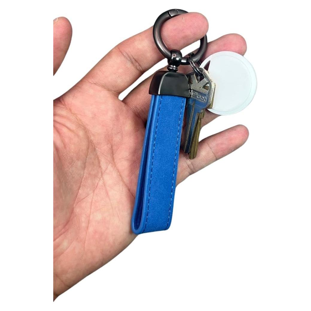 Dispositivo de Seguimiento GPS con Llavero de Cuero Azul