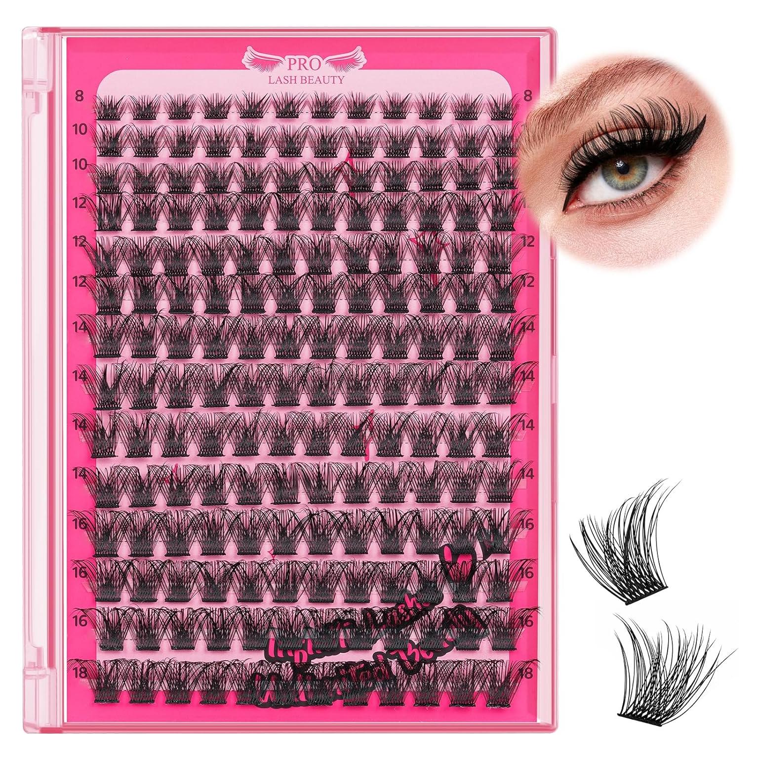 Grupos de Pestañas PRO LashBeauty 168 Pcs 8-18mm Reutilizables