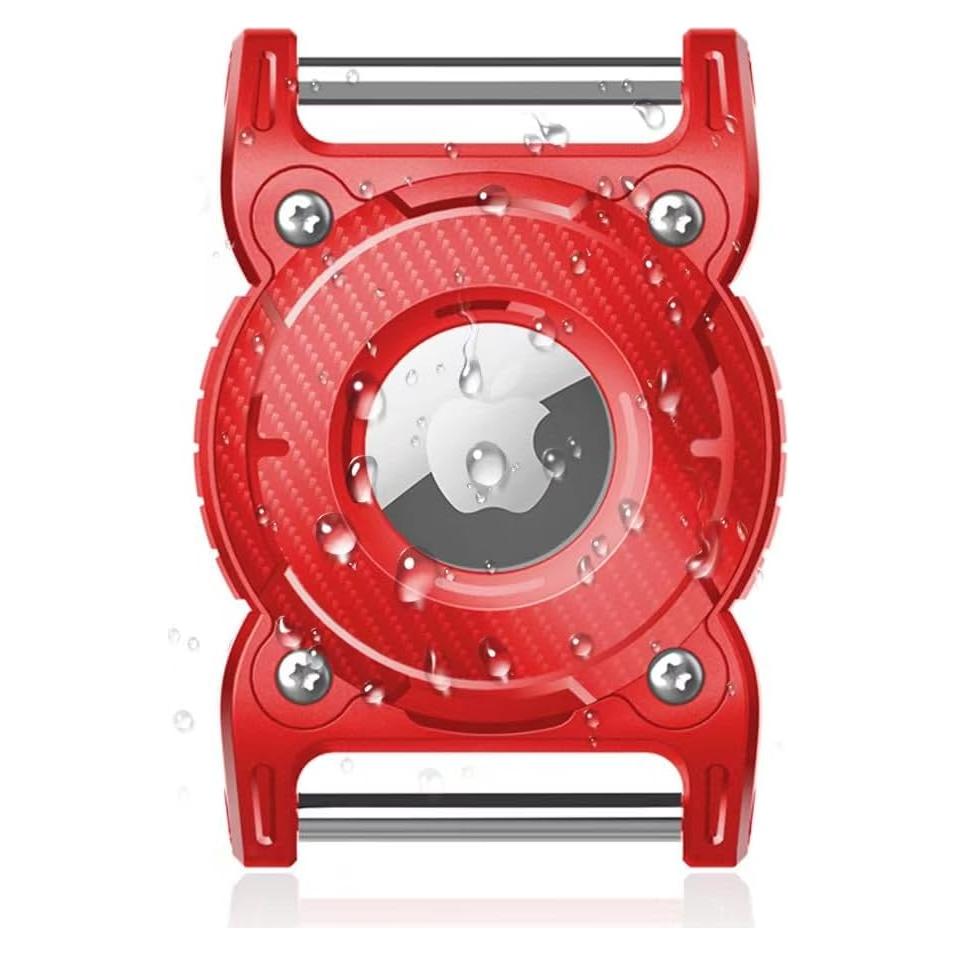 Soporte de Collar para Perro AirTag Sichy Rojo Impermeable IPX8