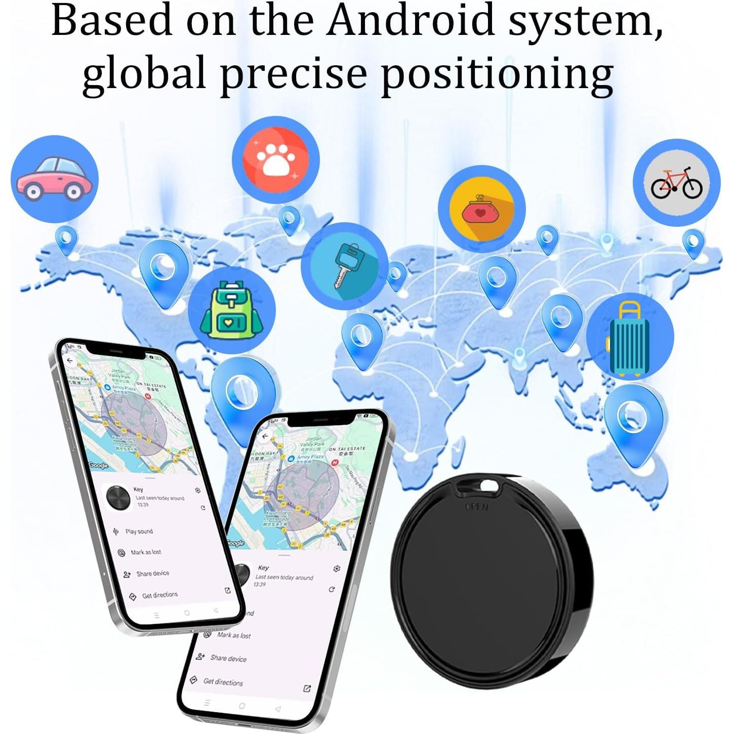 Etiquetas de Rastreo Bluetooth GLOBELEC - 2 Pack Negro