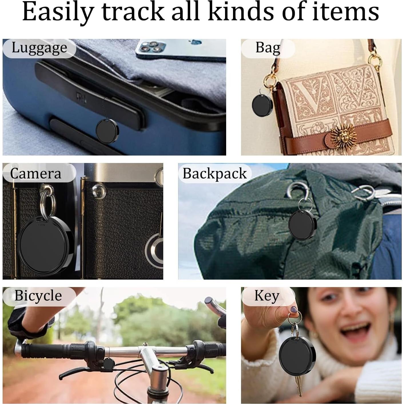 Etiquetas de Rastreo Bluetooth GLOBELEC - 2 Pack Negro