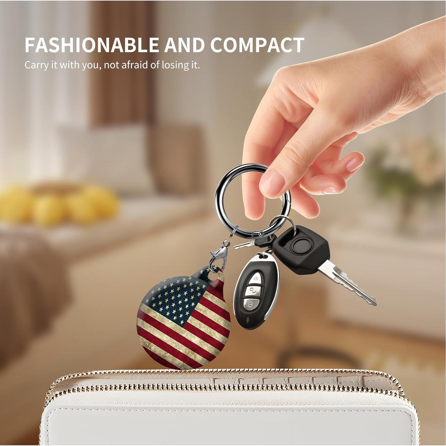 Soporte para AirTag AKPZV con cubierta anti-rayones - Color bandera americana