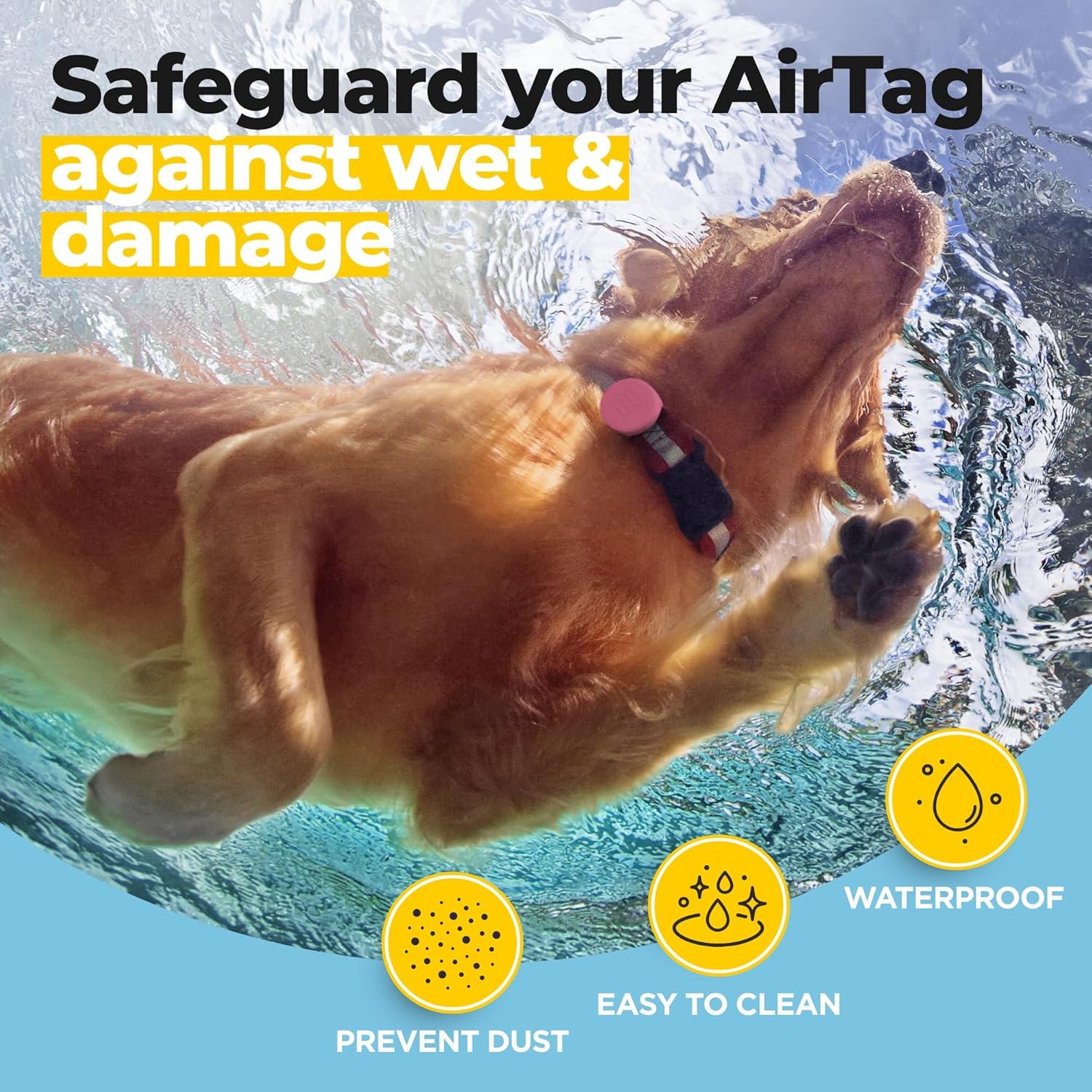 Soporte Impermeable para Airtag de Perro WAUDOG - Paquete de 3 - Silicona Suave