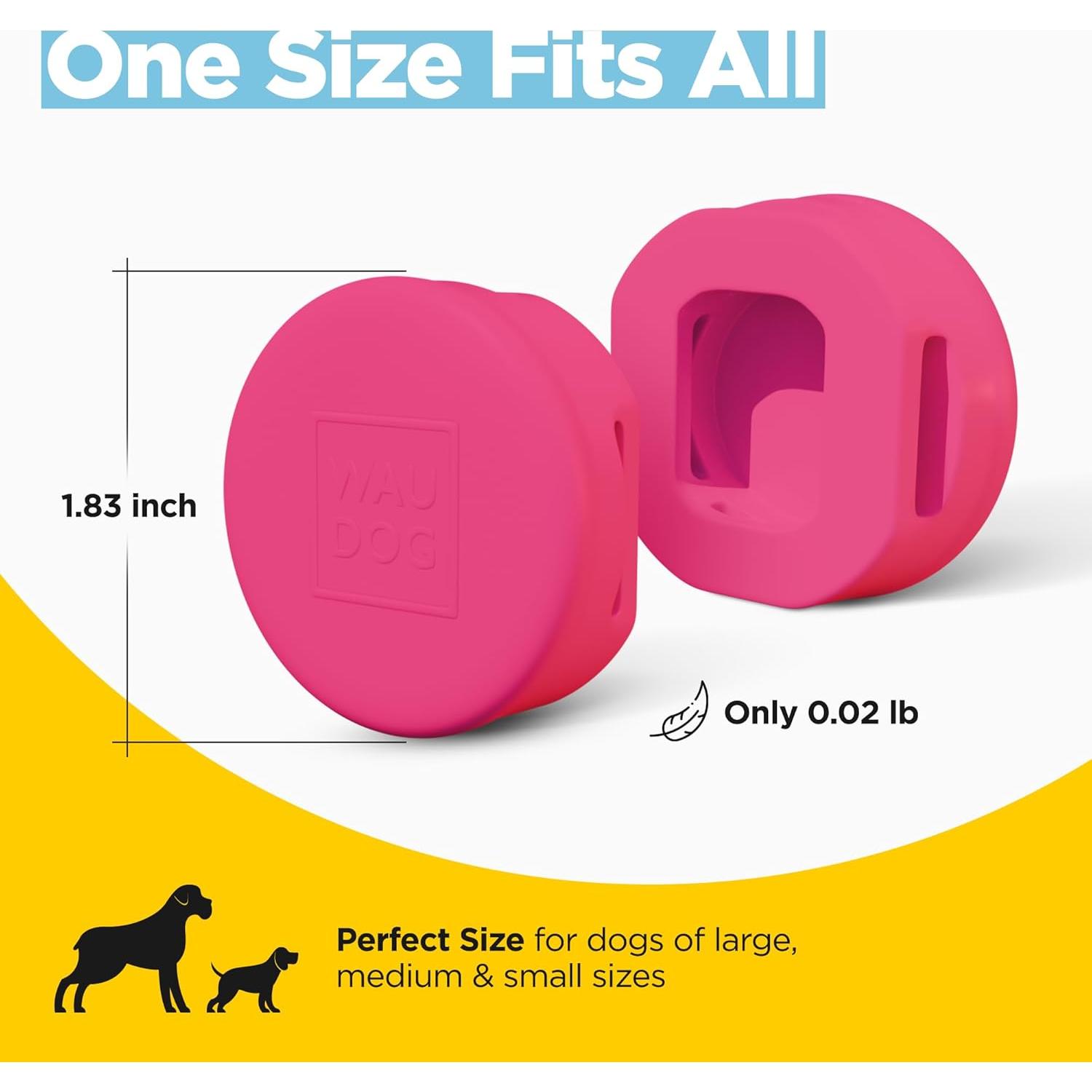 Soporte Impermeable para Airtag de Perro WAUDOG - Paquete de 3 - Silicona Suave