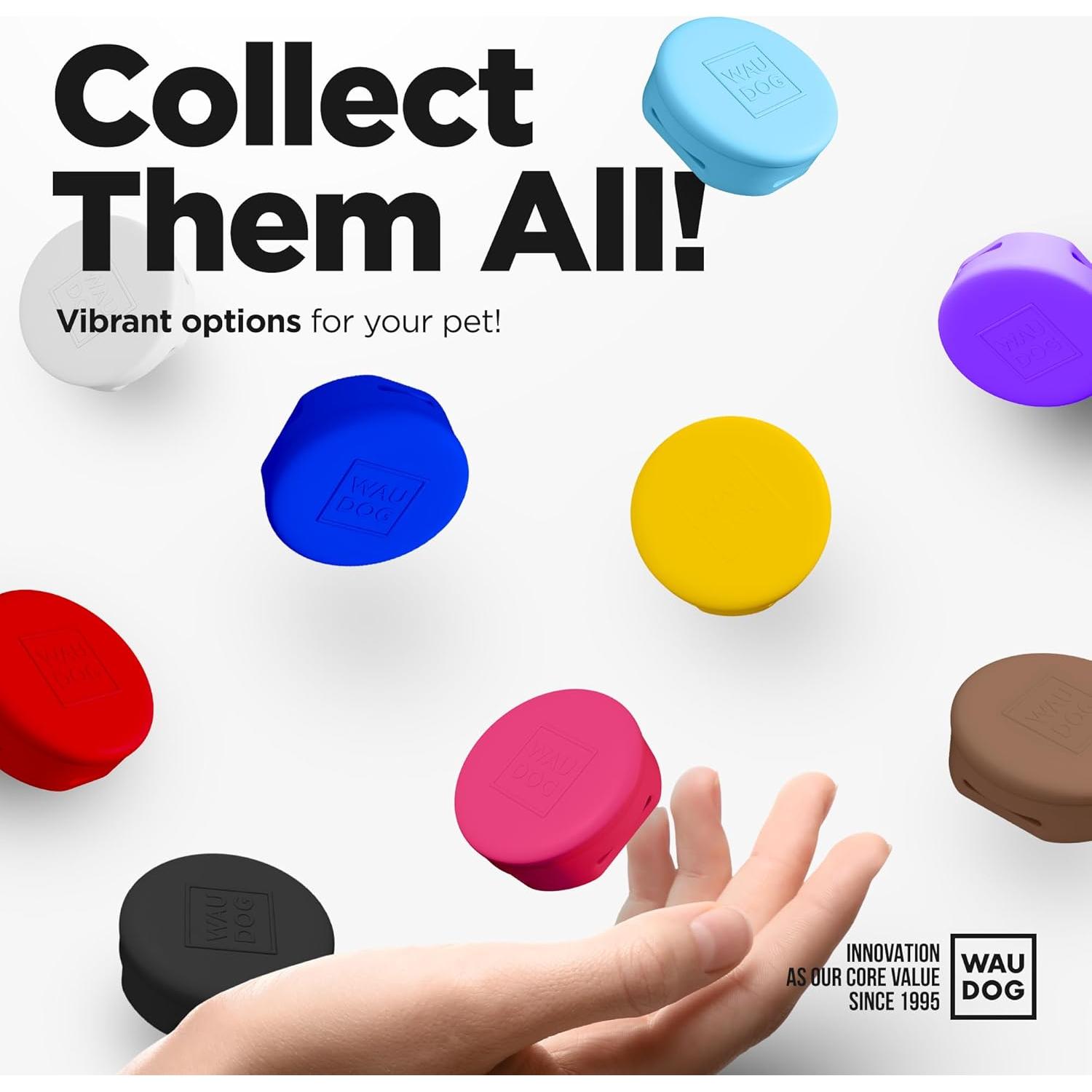 Soporte Impermeable para Airtag de Perro WAUDOG - Paquete de 3 - Silicona Suave