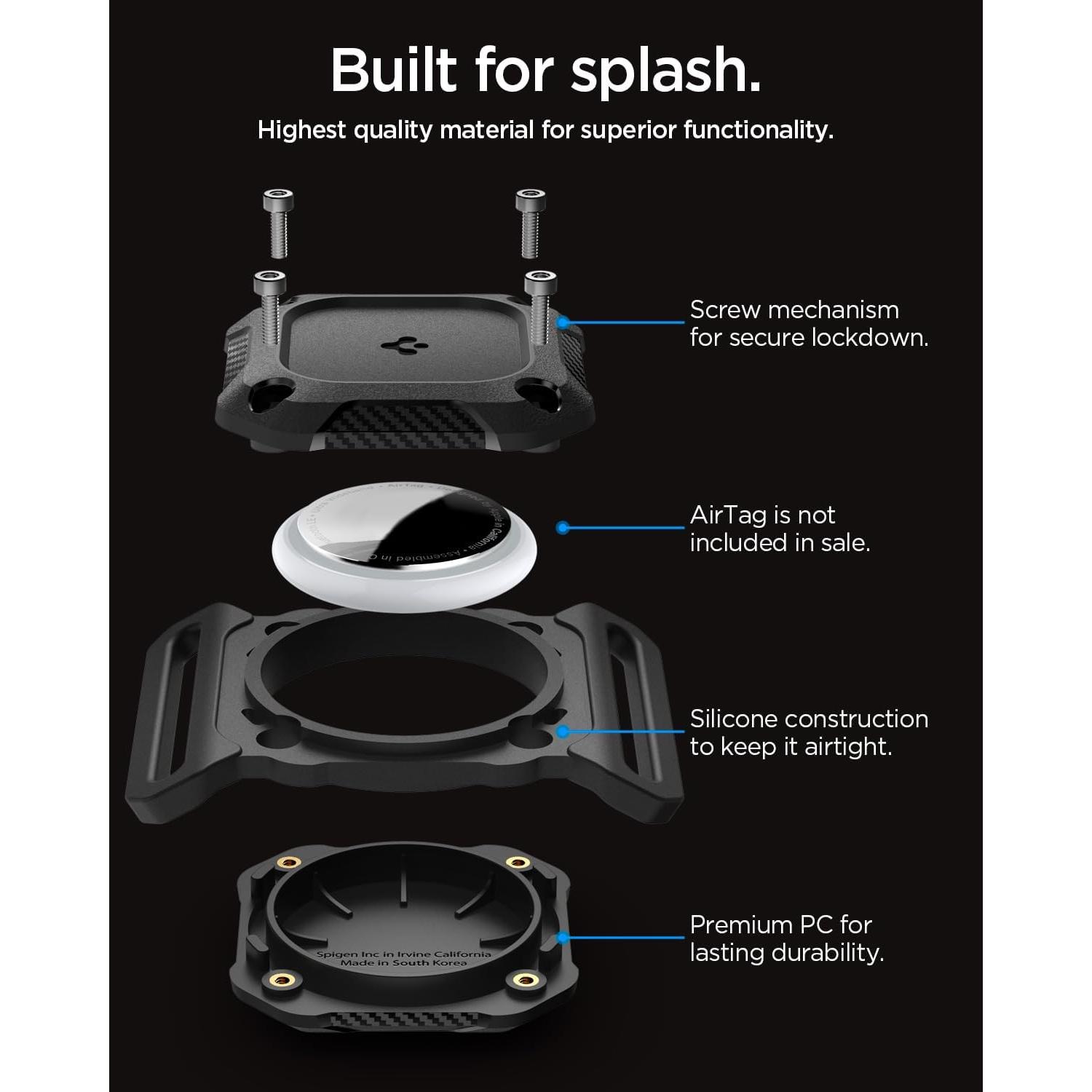 Funda Impermeable Spigen Tough Armor para AirTag - Negro