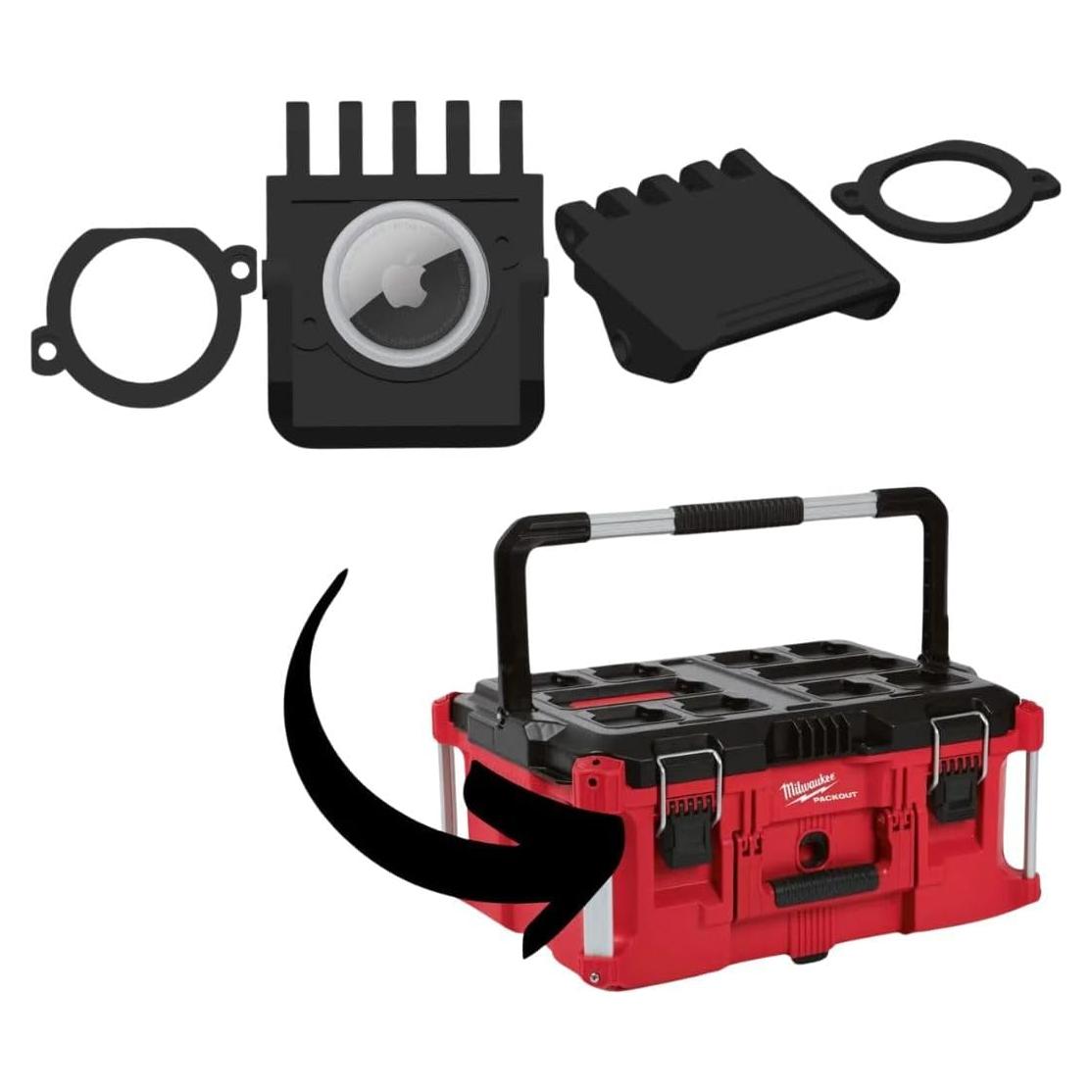 Soporte oculto para Air Tag Milwaukee Packout - Gancho GPS