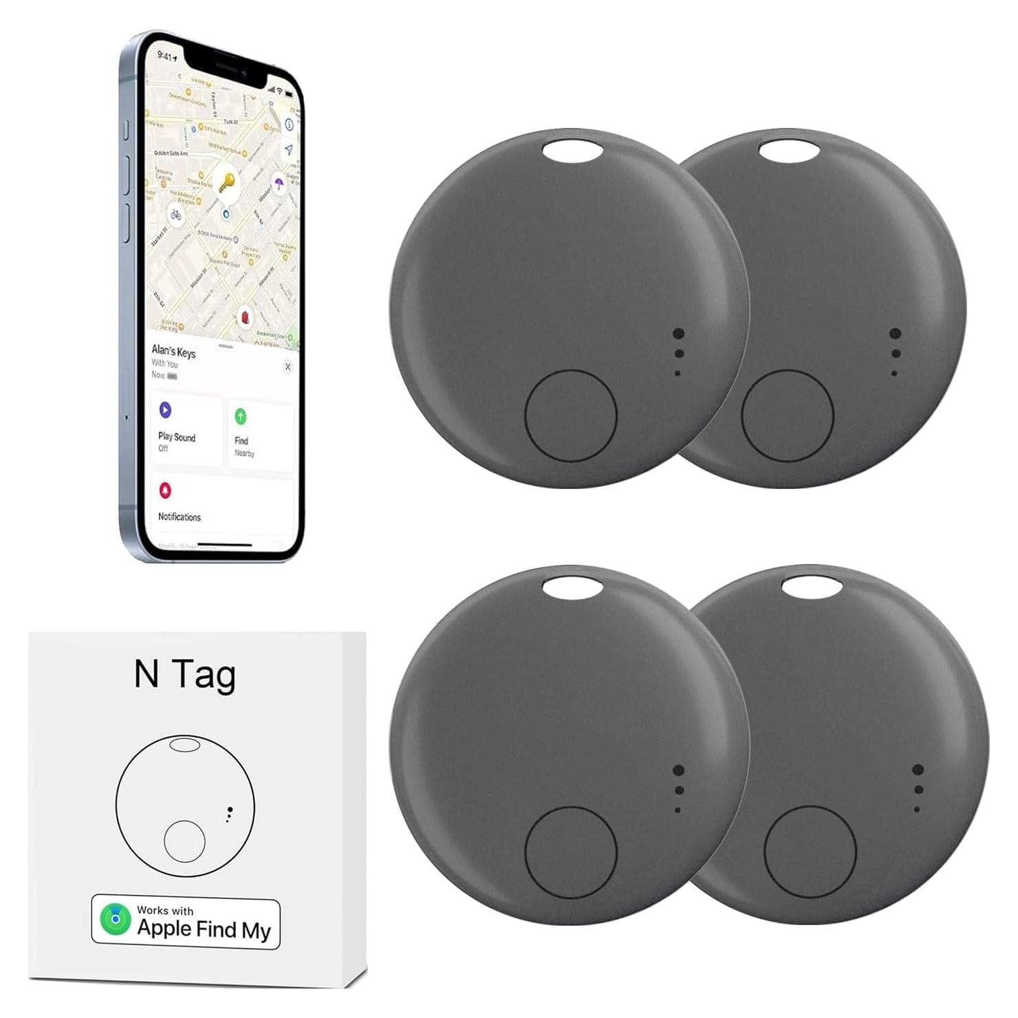 Rastreador Bluetooth Inteligente GLOBELEC 4-Pack Gris Gun