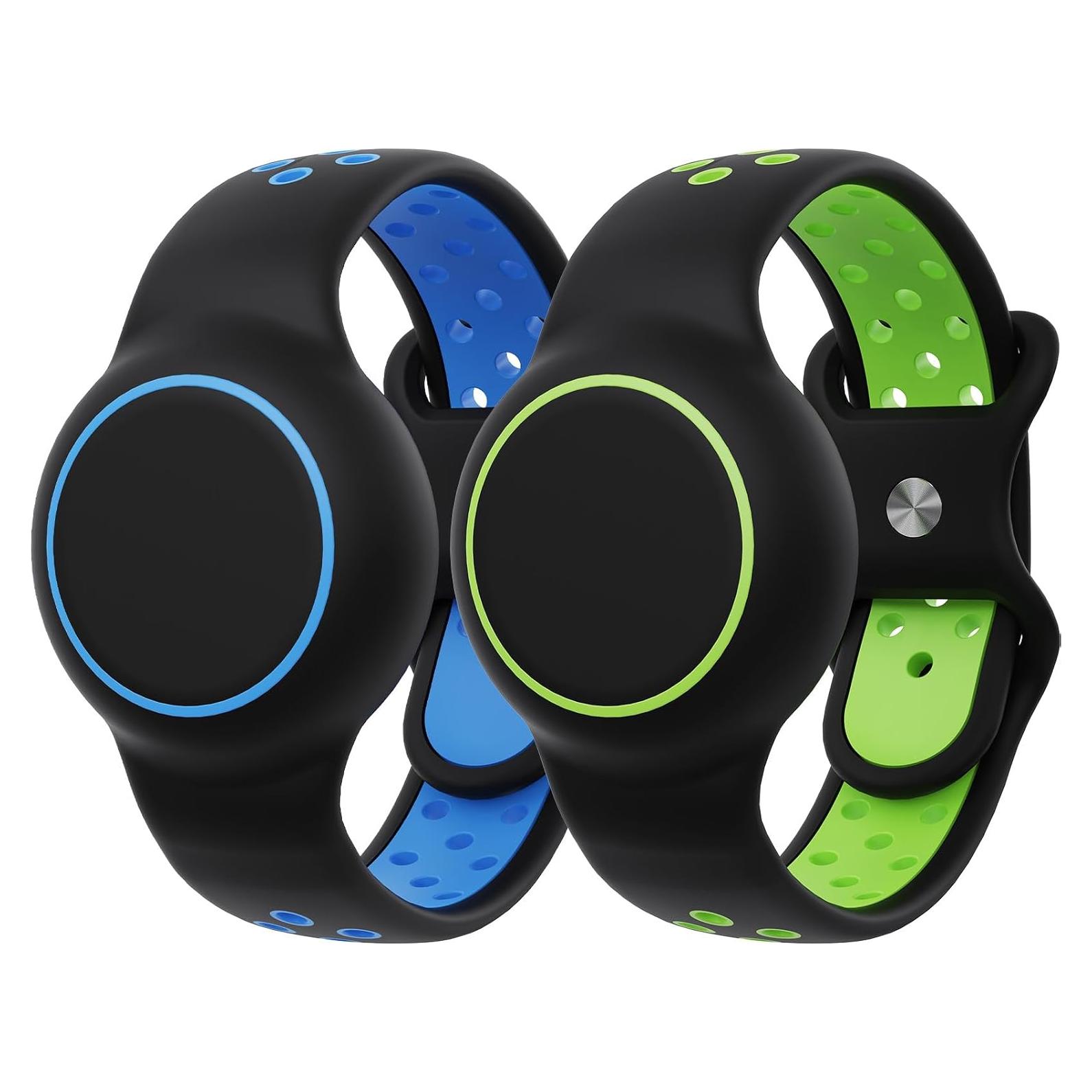 Pulsera Impermeable para AirTag Niños - Silicona Ajustable 2 Pcs