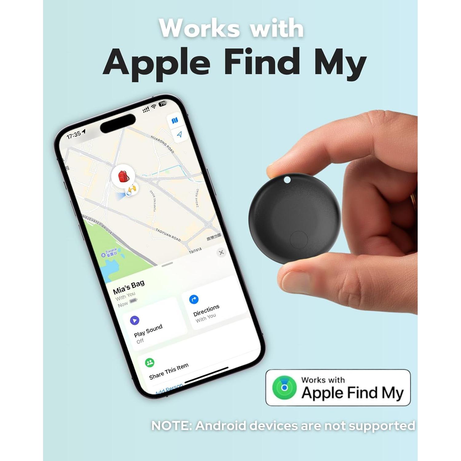 Mini Air Tags eirix 2-Pack iOS, IP67 Impermeables, Localizador