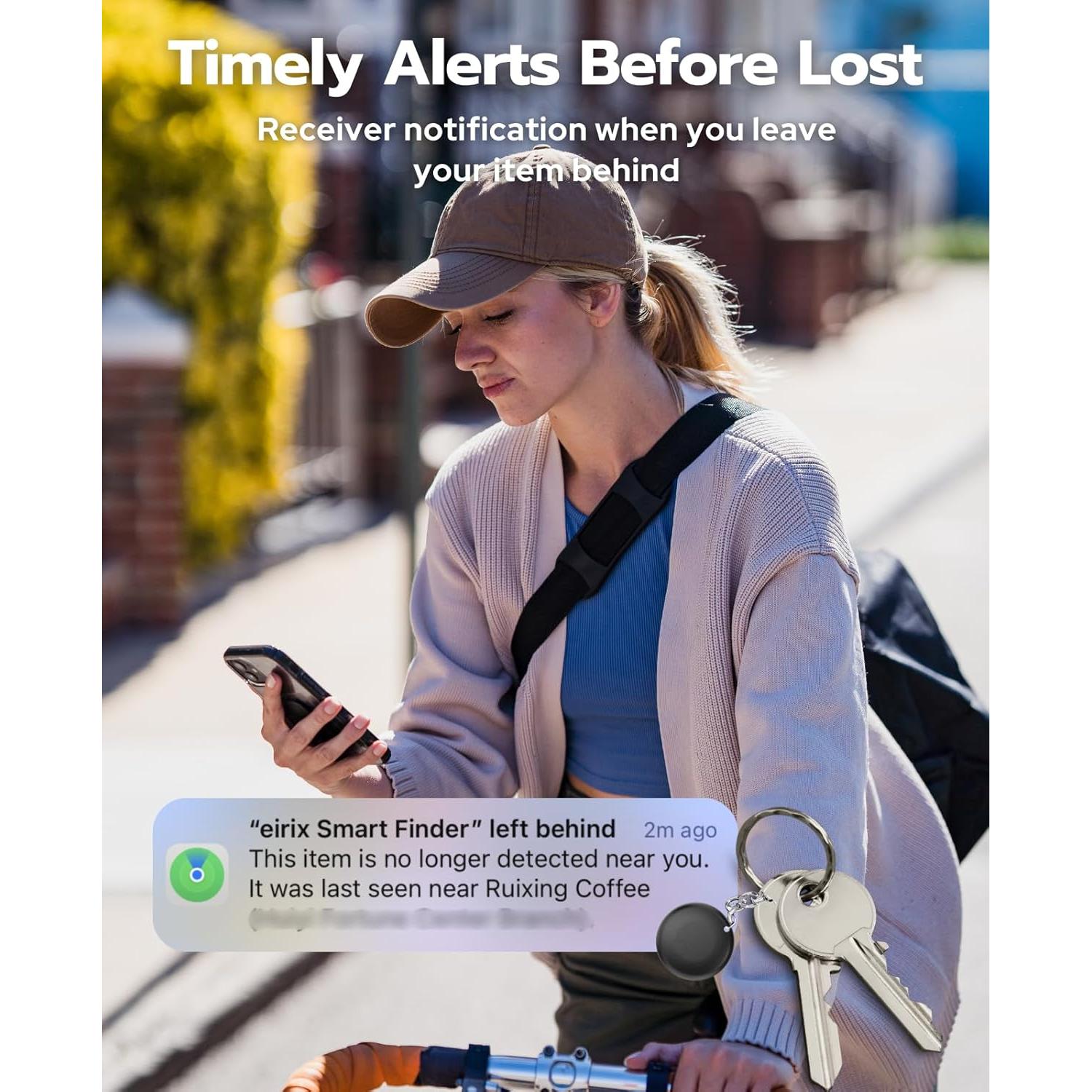 Mini Air Tags eirix 2-Pack iOS, IP67 Impermeables, Localizador