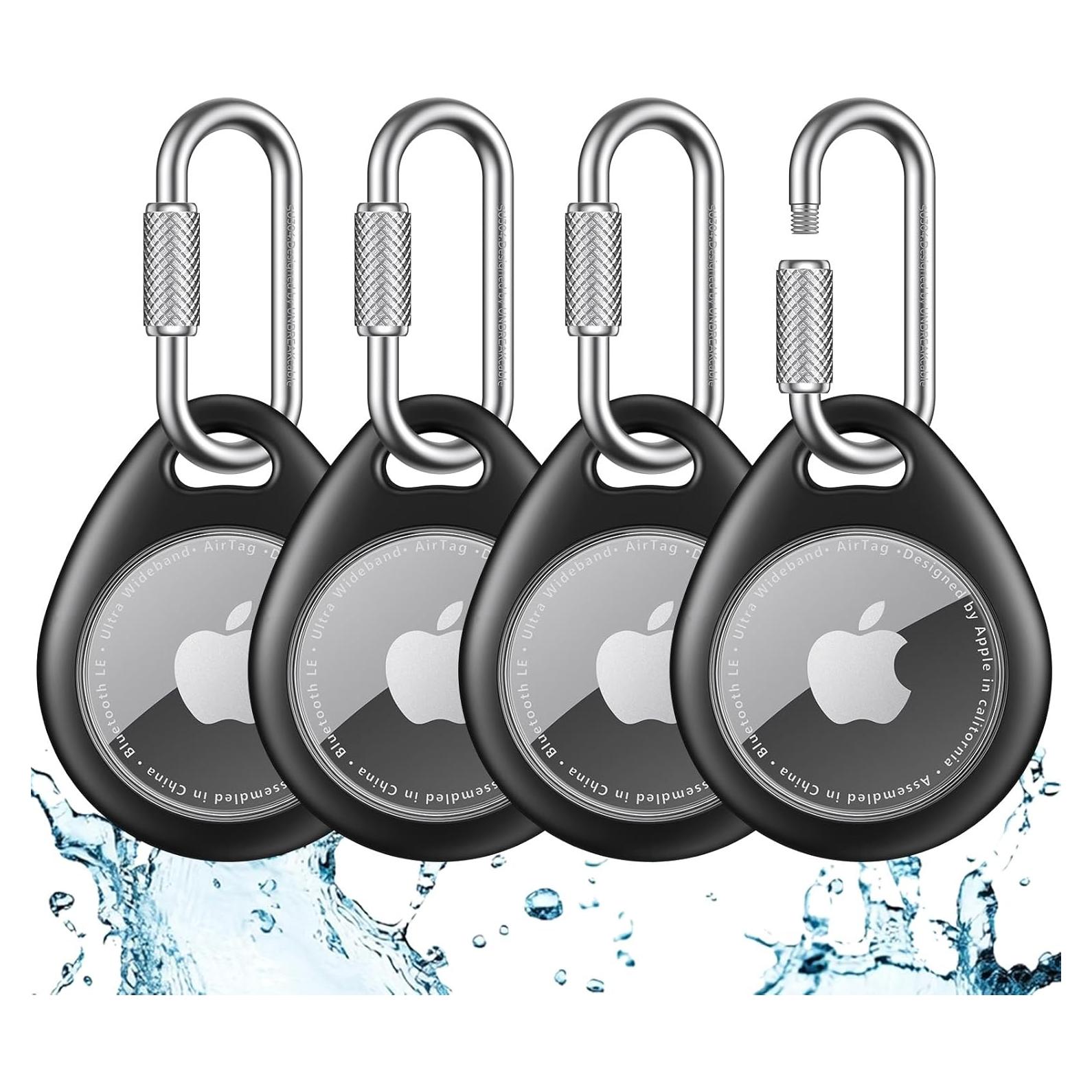 Soporte AirTag UNBREAKcable - 4 Fundas TPU Impermeables