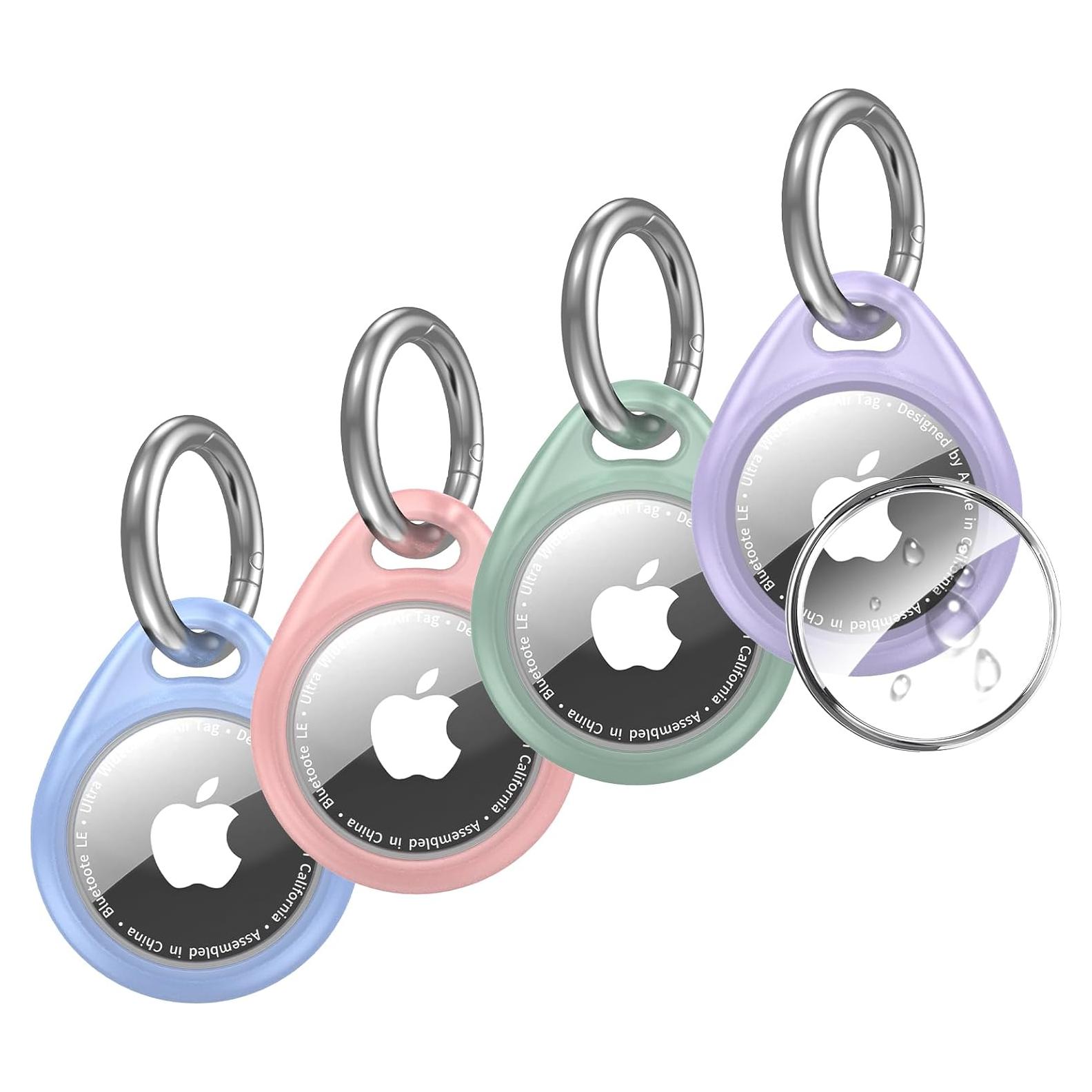 Paquete de 4 Fundas Ultra Finas Natyos para AirTag - Impermeables