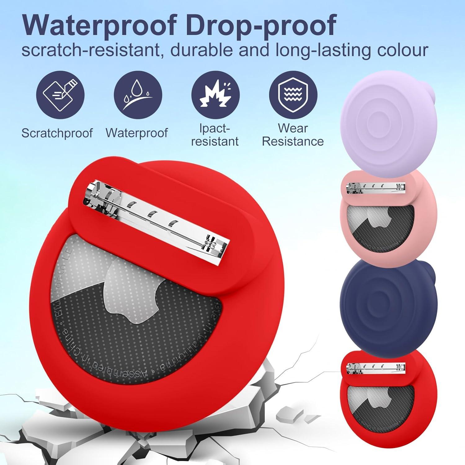 Soporte para AirTag Natyos 4-Pack Funda Metal y Silicona