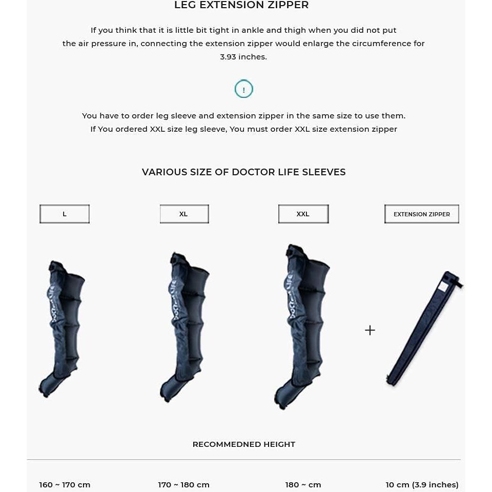 Sistema de Recuperación por Compresión DOCTOR LIFE LX9max - Piernas 2XL