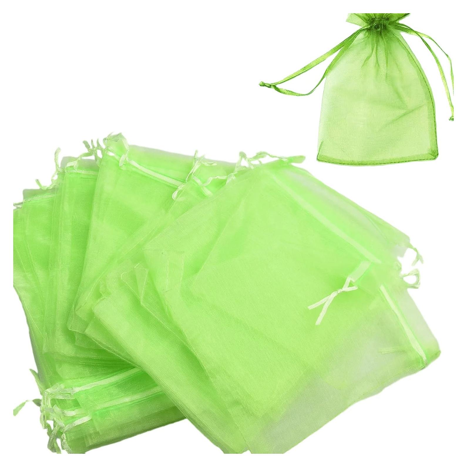30 Bolsas de Malla Reutilizables LUOTIVON 9.9x14.9 cm Verde