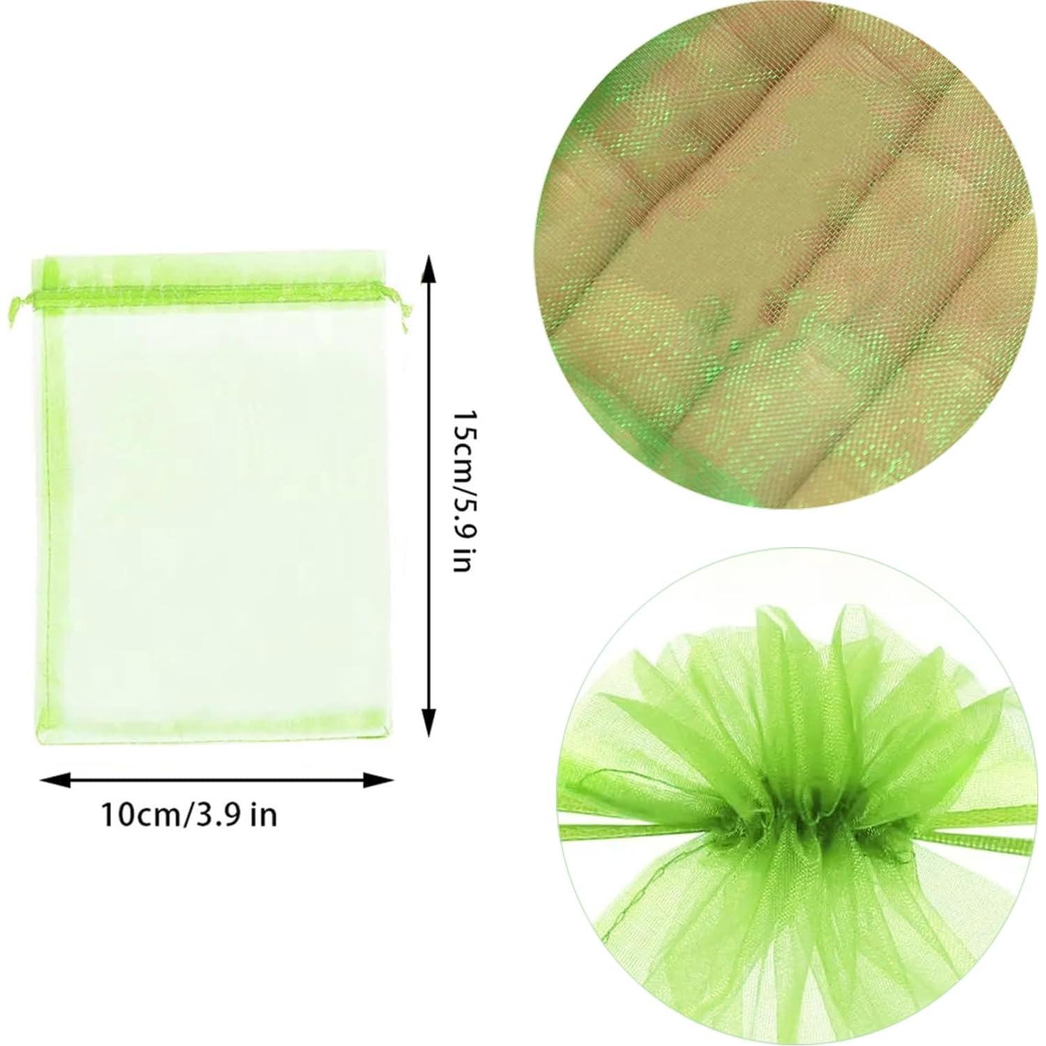 30 Bolsas de Malla Reutilizables LUOTIVON 9.9x14.9 cm Verde