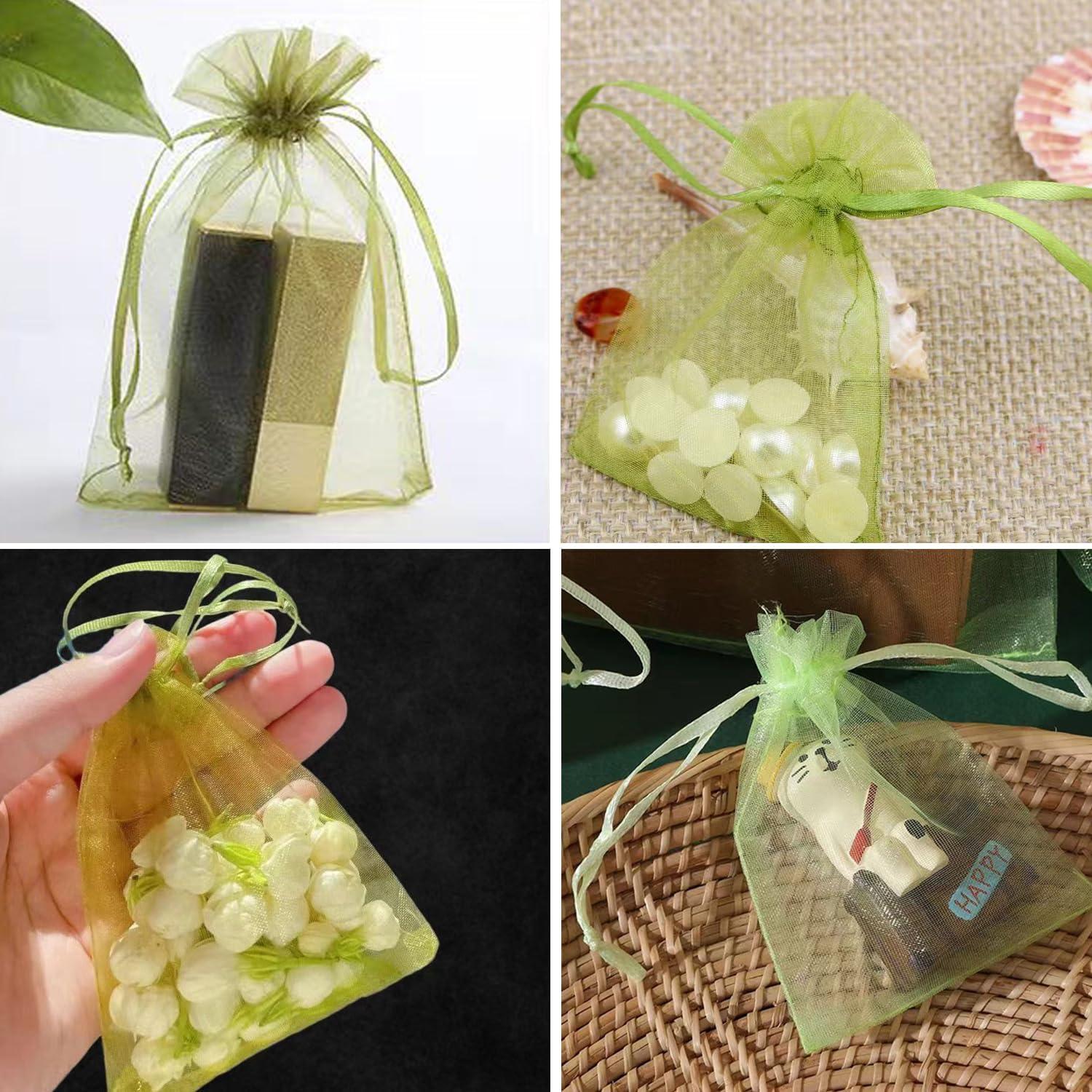 30 Bolsas de Malla Reutilizables LUOTIVON 9.9x14.9 cm Verde