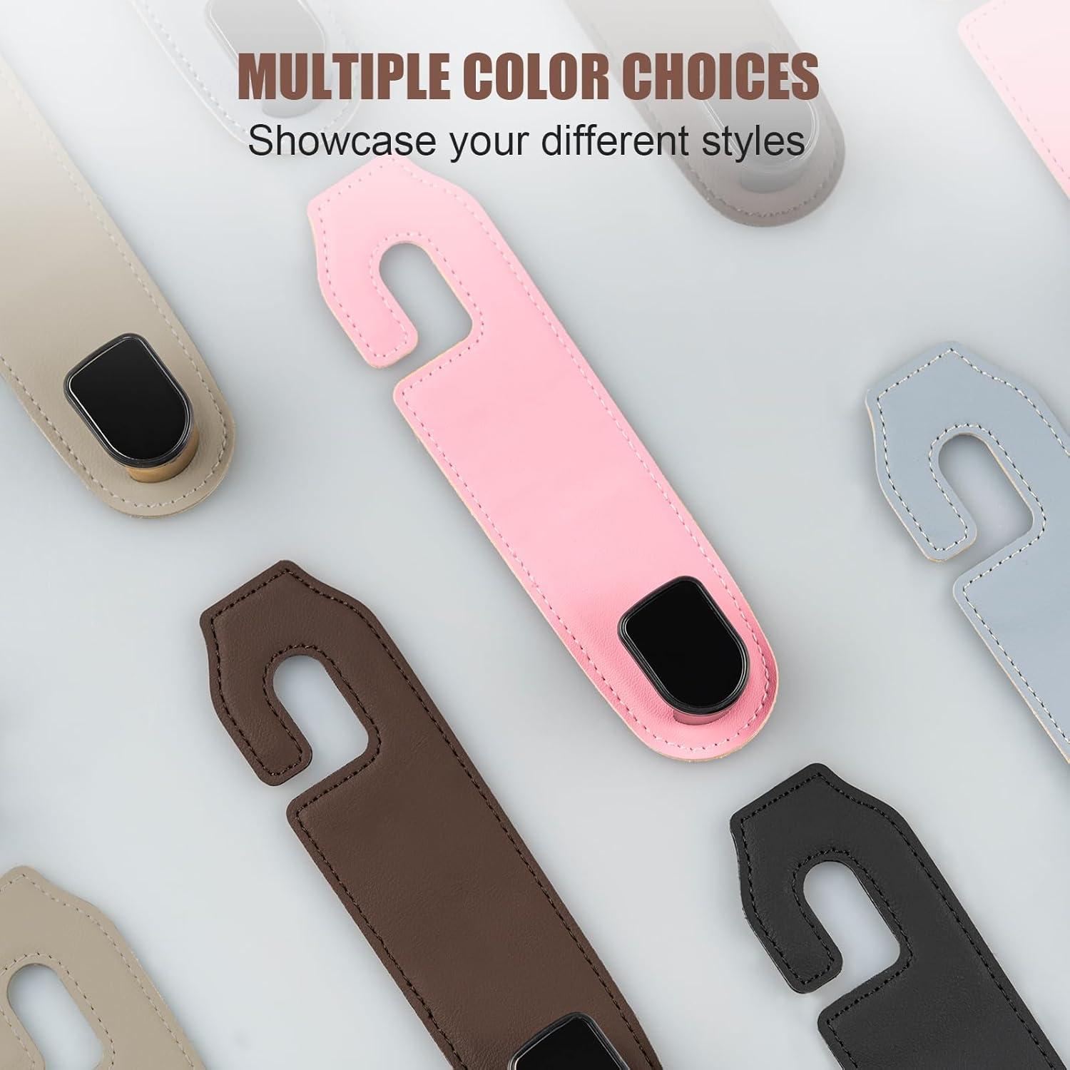 Ganchos de reposacabezas para coche Rislobx - 2 piezas Beige A