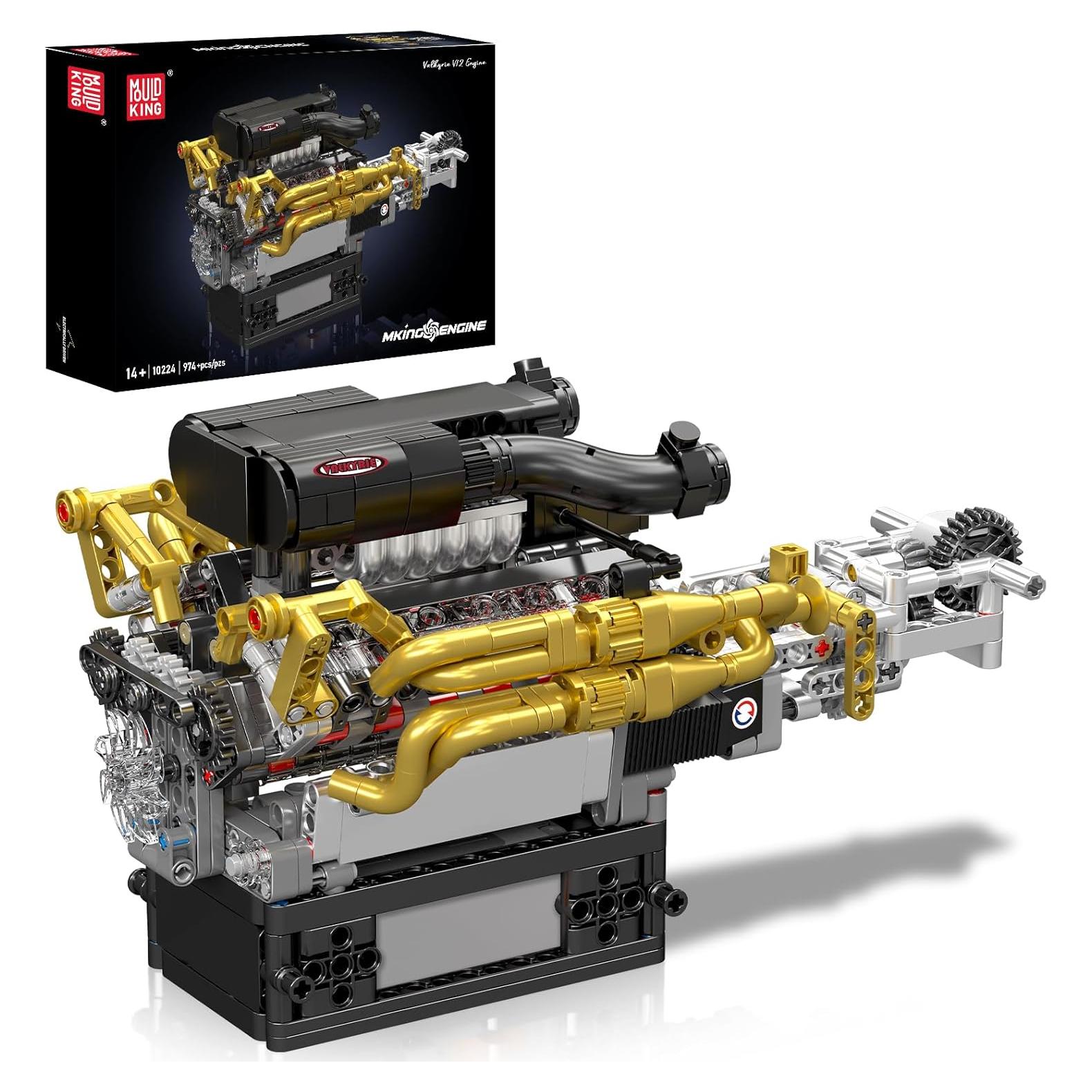 Kit de Motor V12 Mould King - 974 Piezas, Modelo STEM