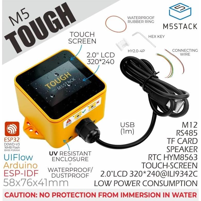 M5Stack Tough Kit de Desarrollo IoT ESP32 116g Pantalla 2"