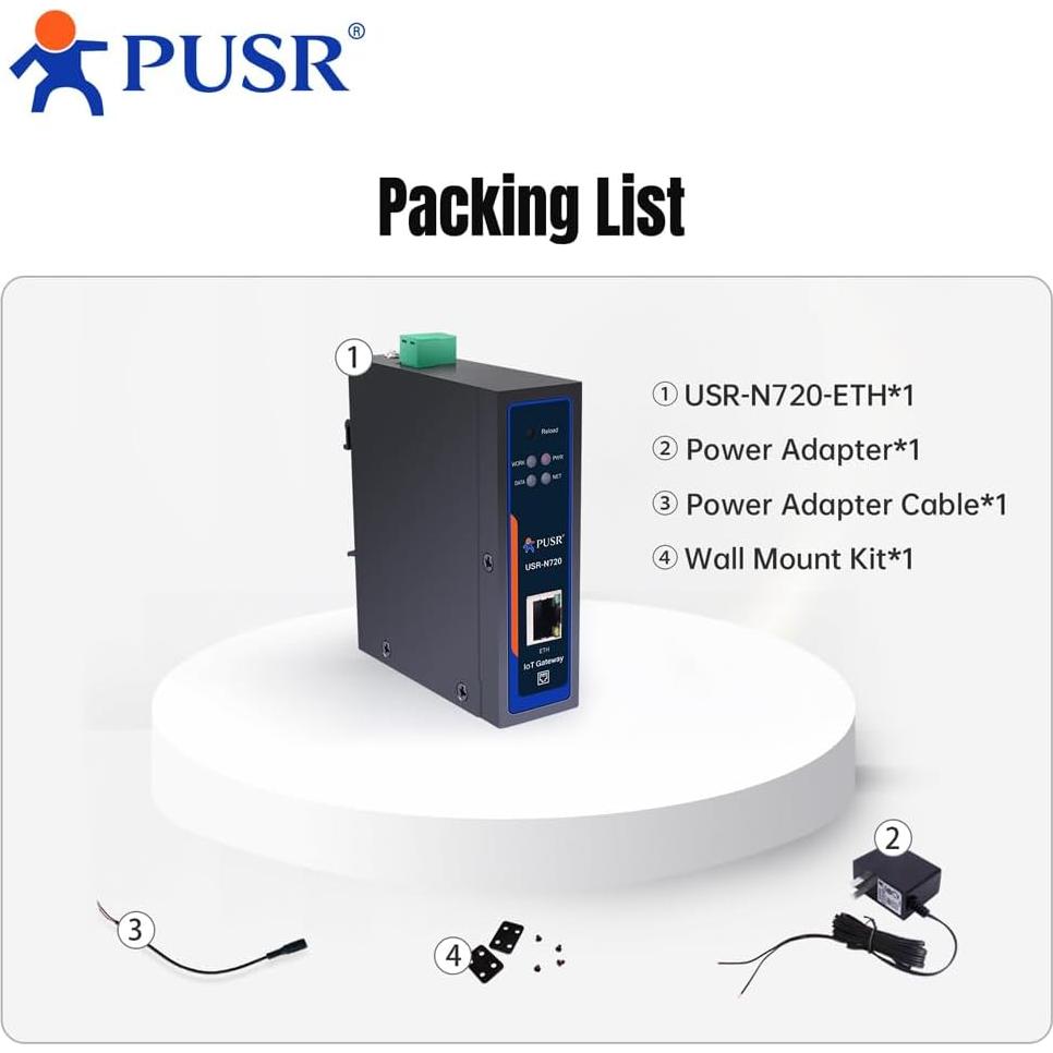 Puerta de enlace IoT PUSR USR-N720-ETH Modbus a MQTT/Json