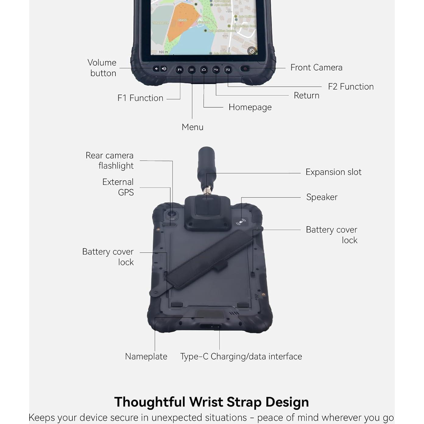 Tableta T8 Pro GNSS SingularXYZ - 8" HD, Android 10, 8000mAh