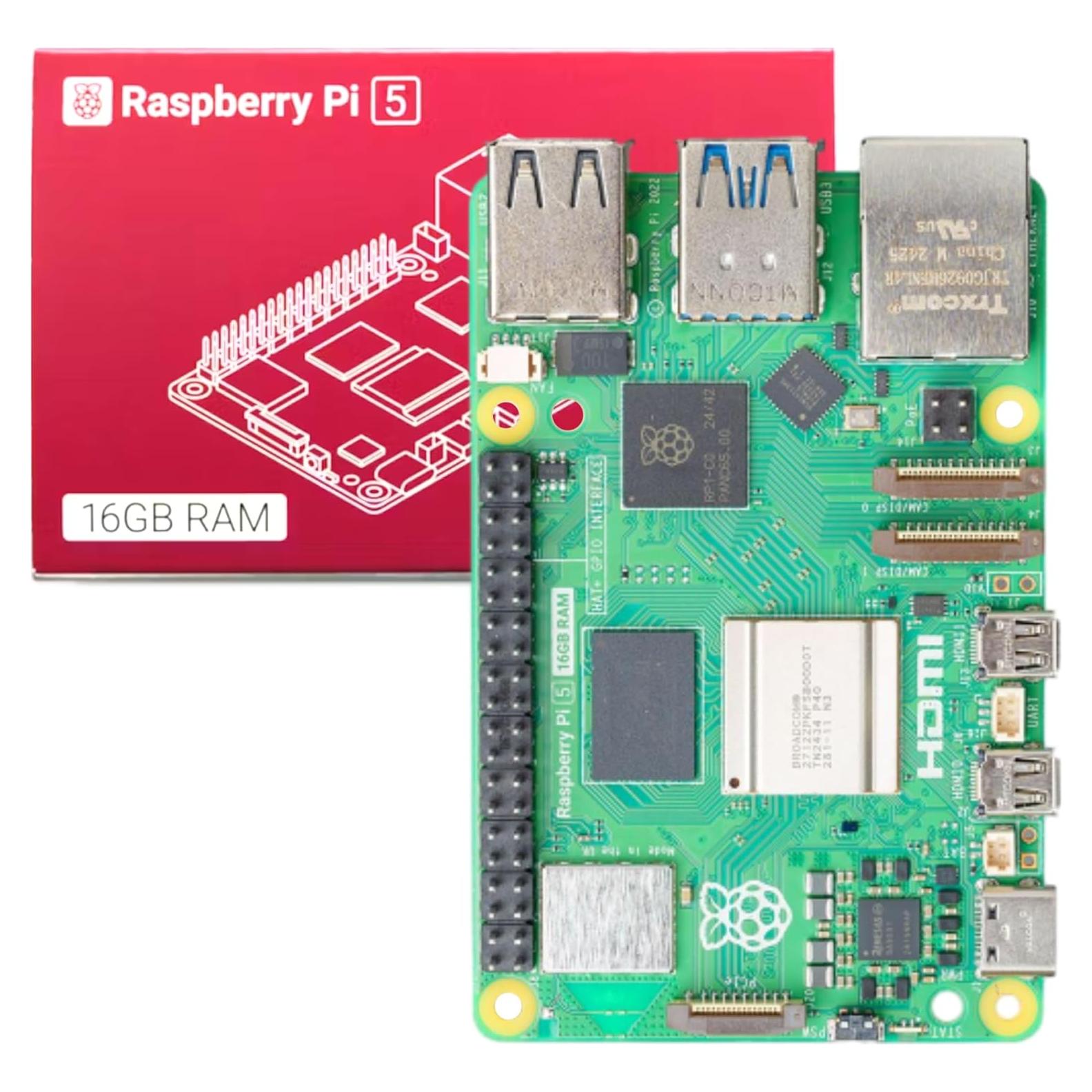 Raspberry Pi 5 iRasptek 16GB RAM Placa Única Avanzada