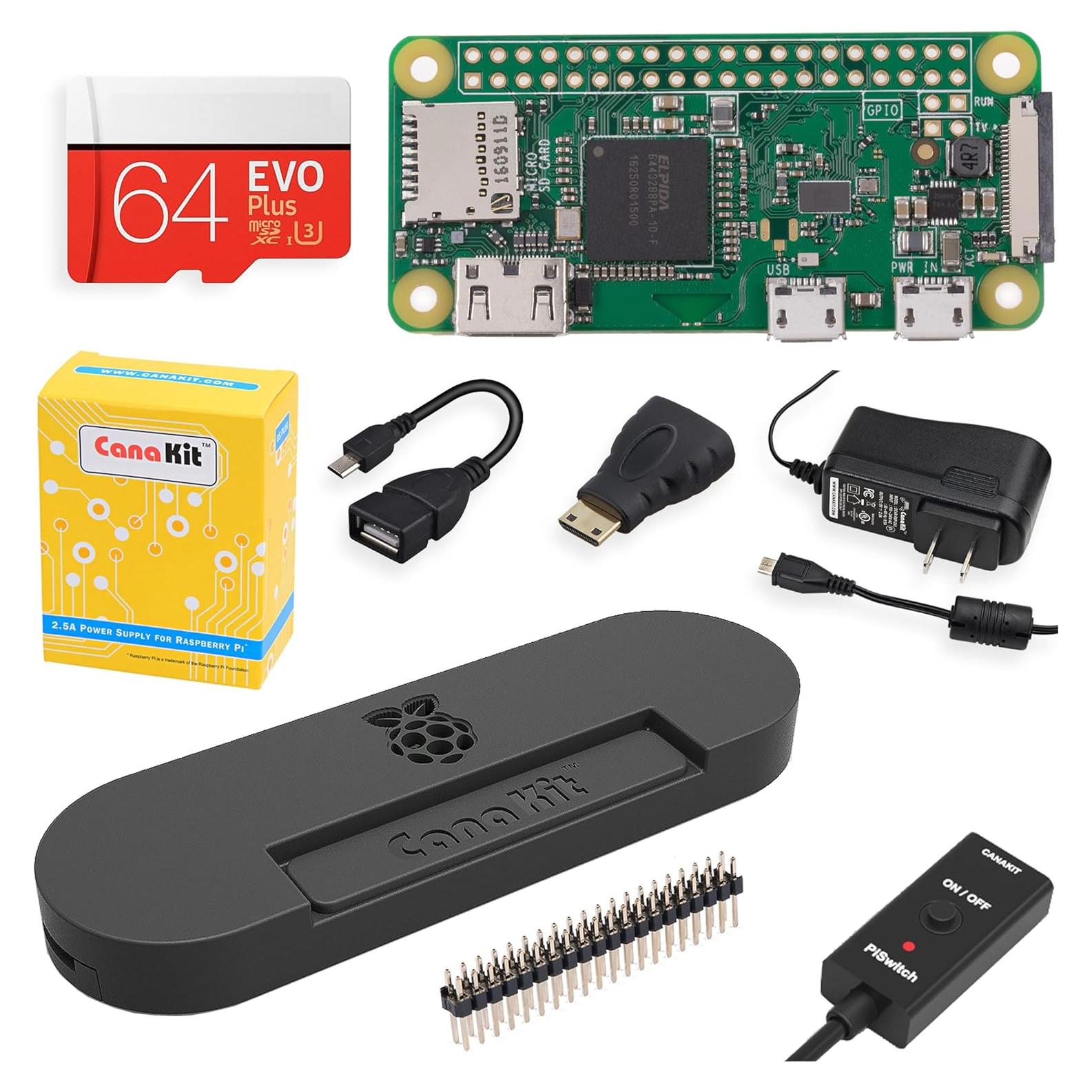 Kit de Inicio CanaKit Raspberry Pi Zero W Inalámbrico 64GB