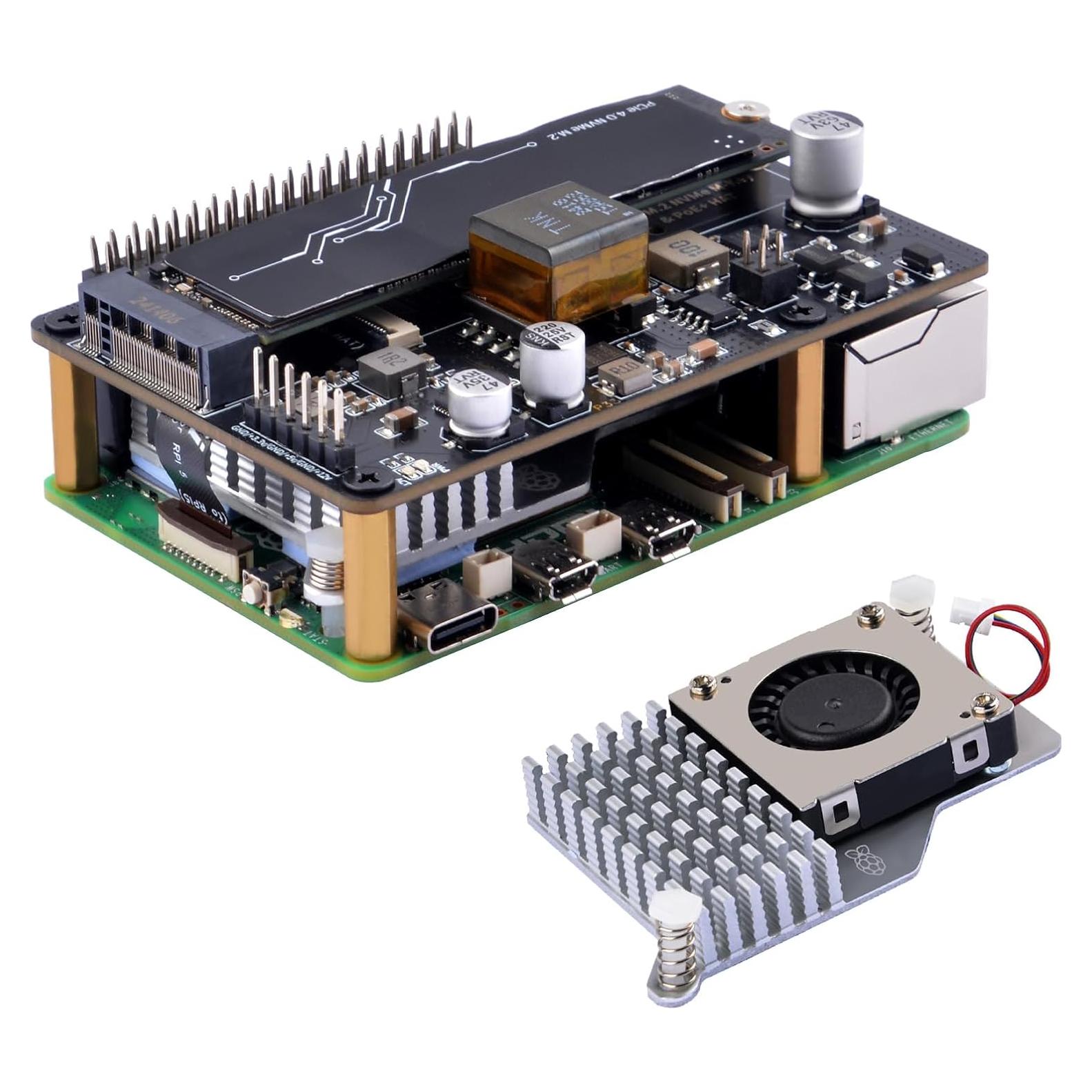 GeeekPi P33 HAT PoE+ para Raspberry Pi 5 con enfriador activo
