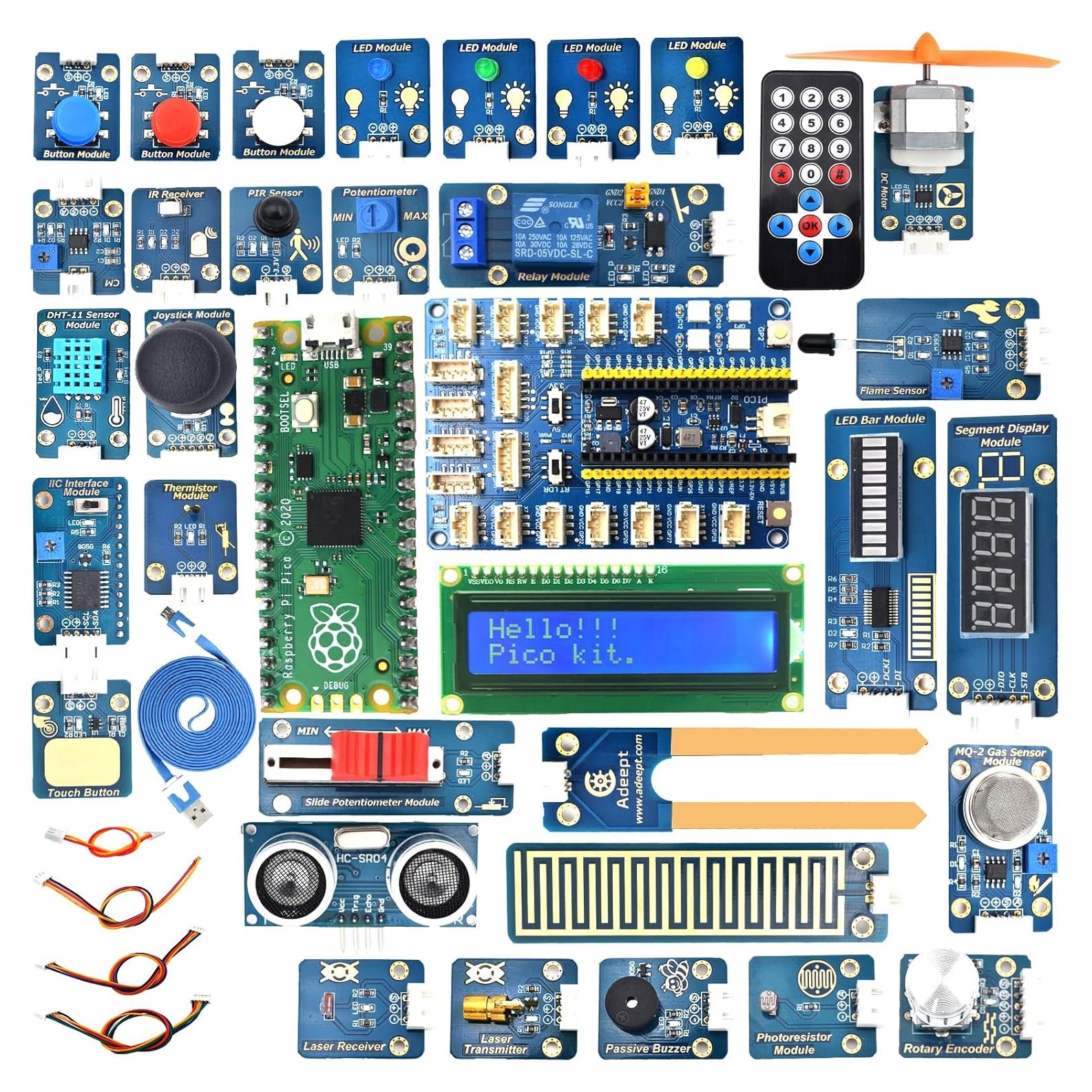 Kit de Sensores Adeept para Raspberry Pi Pico - 35 Módulos y Tutoriales