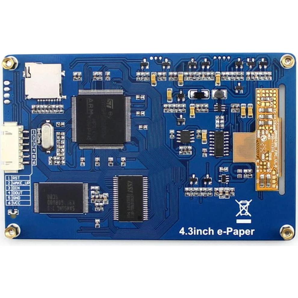 Pantalla E-Ink 4.3" Waveshare 800x600 Serial para Raspberry Pi