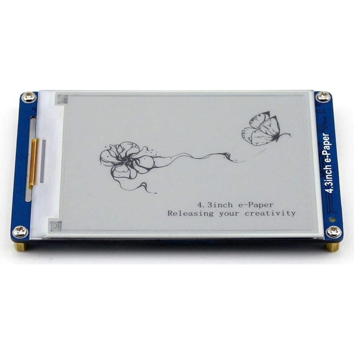 Pantalla E-Ink 4.3" Waveshare 800x600 Serial para Raspberry Pi