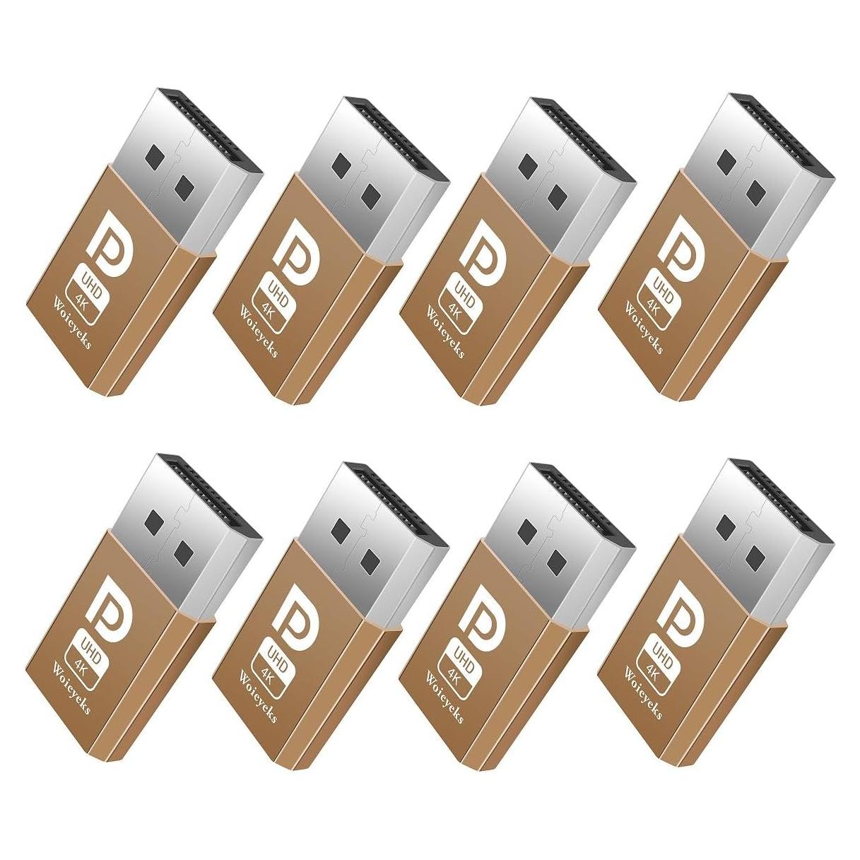 Conector Dummy DisplayPort 4K Woieyeks Paquete de 8