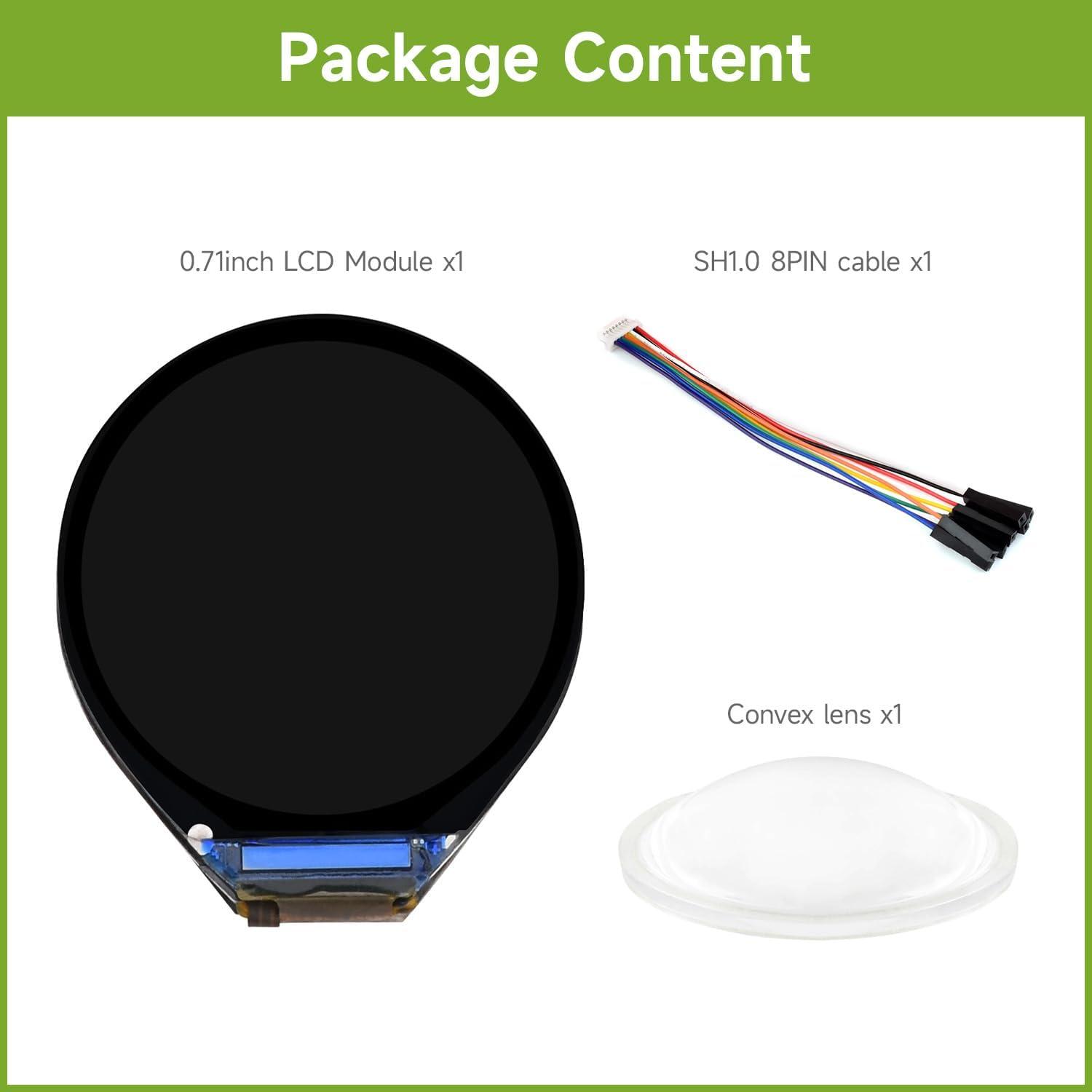 Módulo LCD Redondo Waveshare 0.71" IPS 160x160 SPI