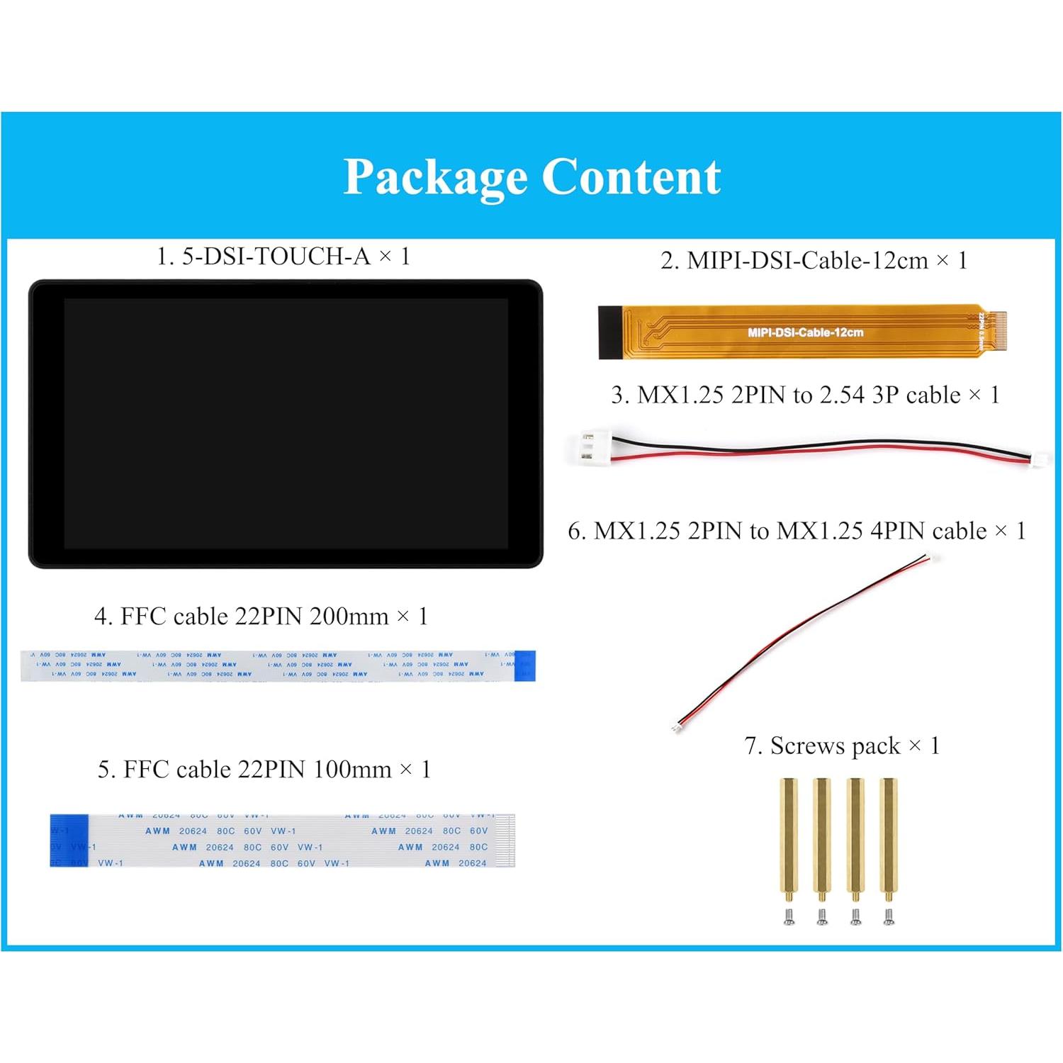 Pantalla Táctil Capacitiva 5" UeeKKoo IPS 720x1280 para Raspberry Pi