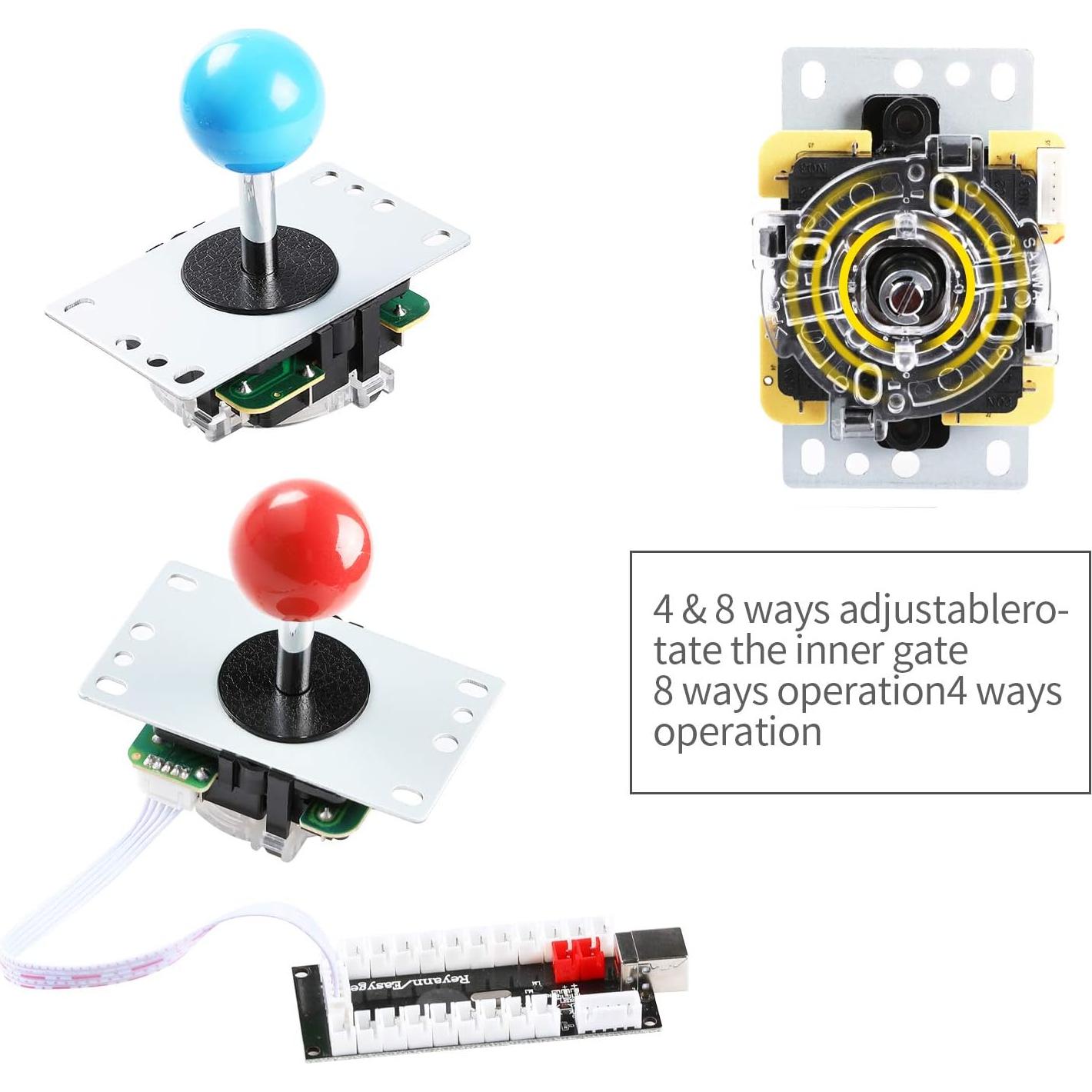 Kit DIY Arcade LED Easyget 2 Jugadores + Codificador USB
