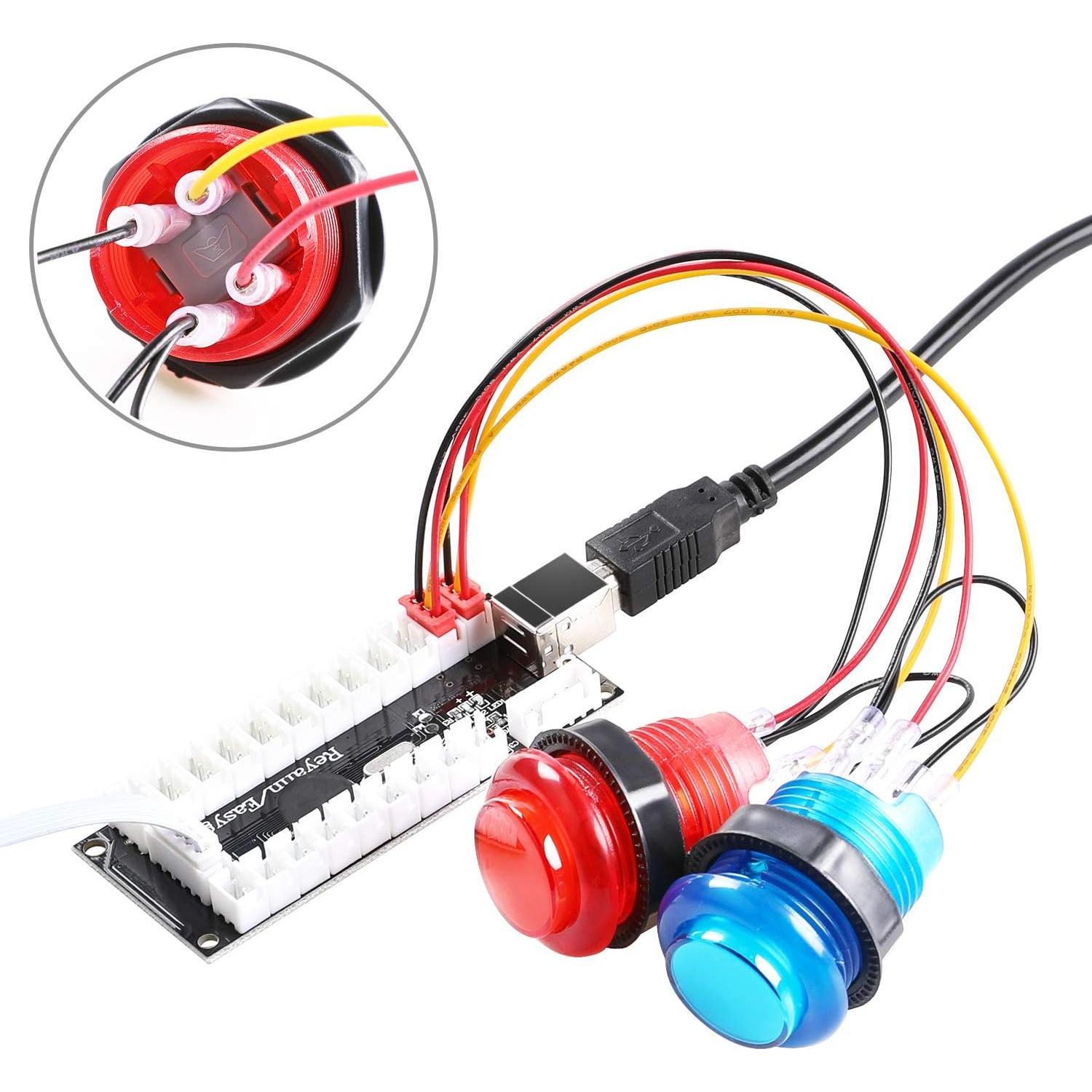 Kit DIY Arcade LED Easyget 2 Jugadores + Codificador USB