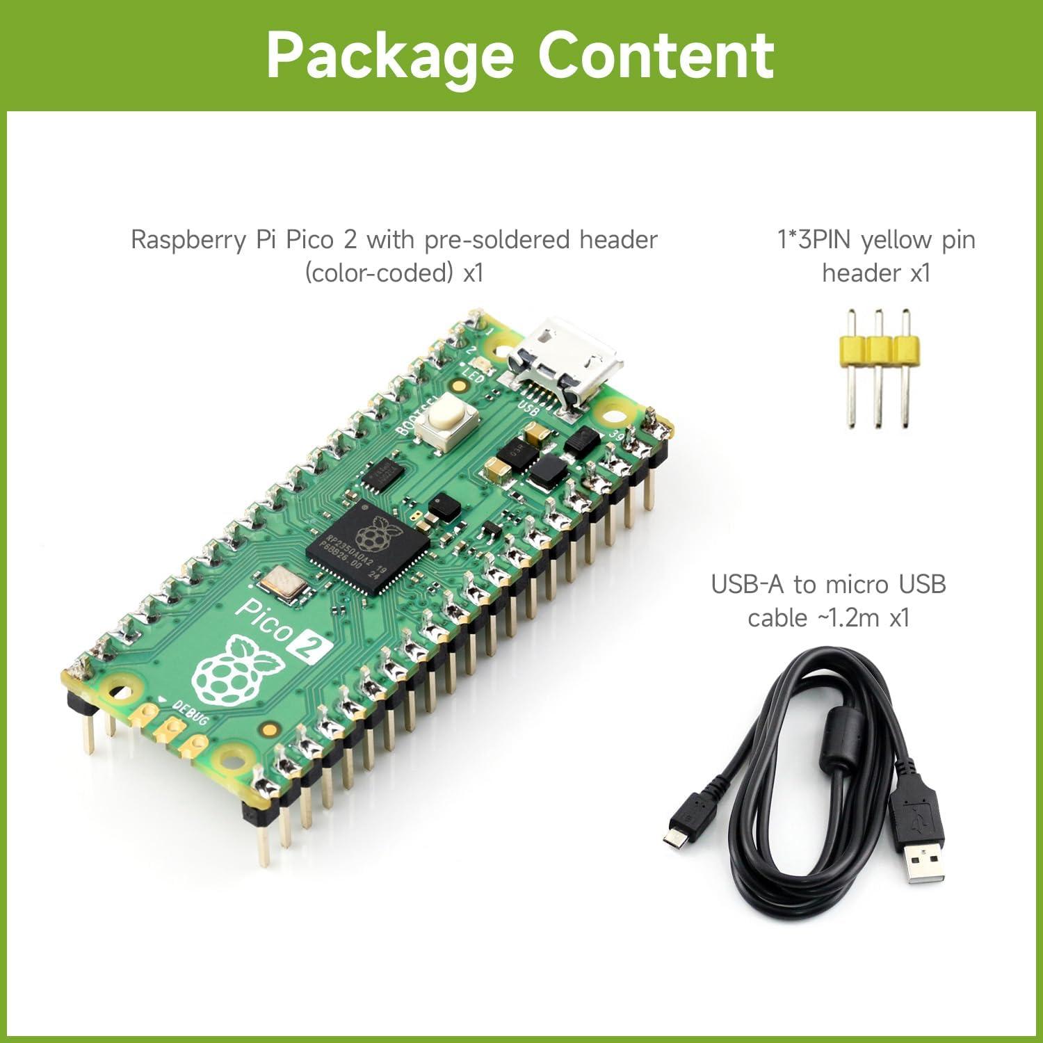 Placa Microcontrolador Waveshare Raspberry Pi Pico 2 W 60g