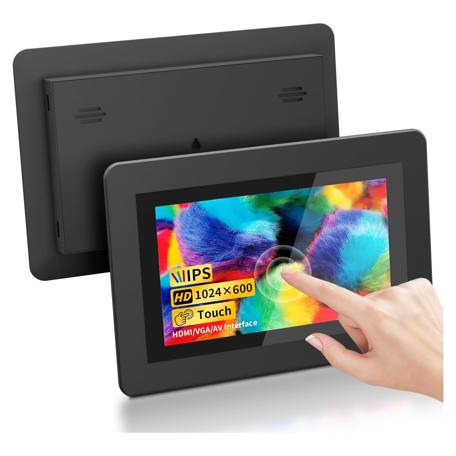Monitor Mini 7" CUQI Táctil 1024x600 IPS HDMI VGA AV