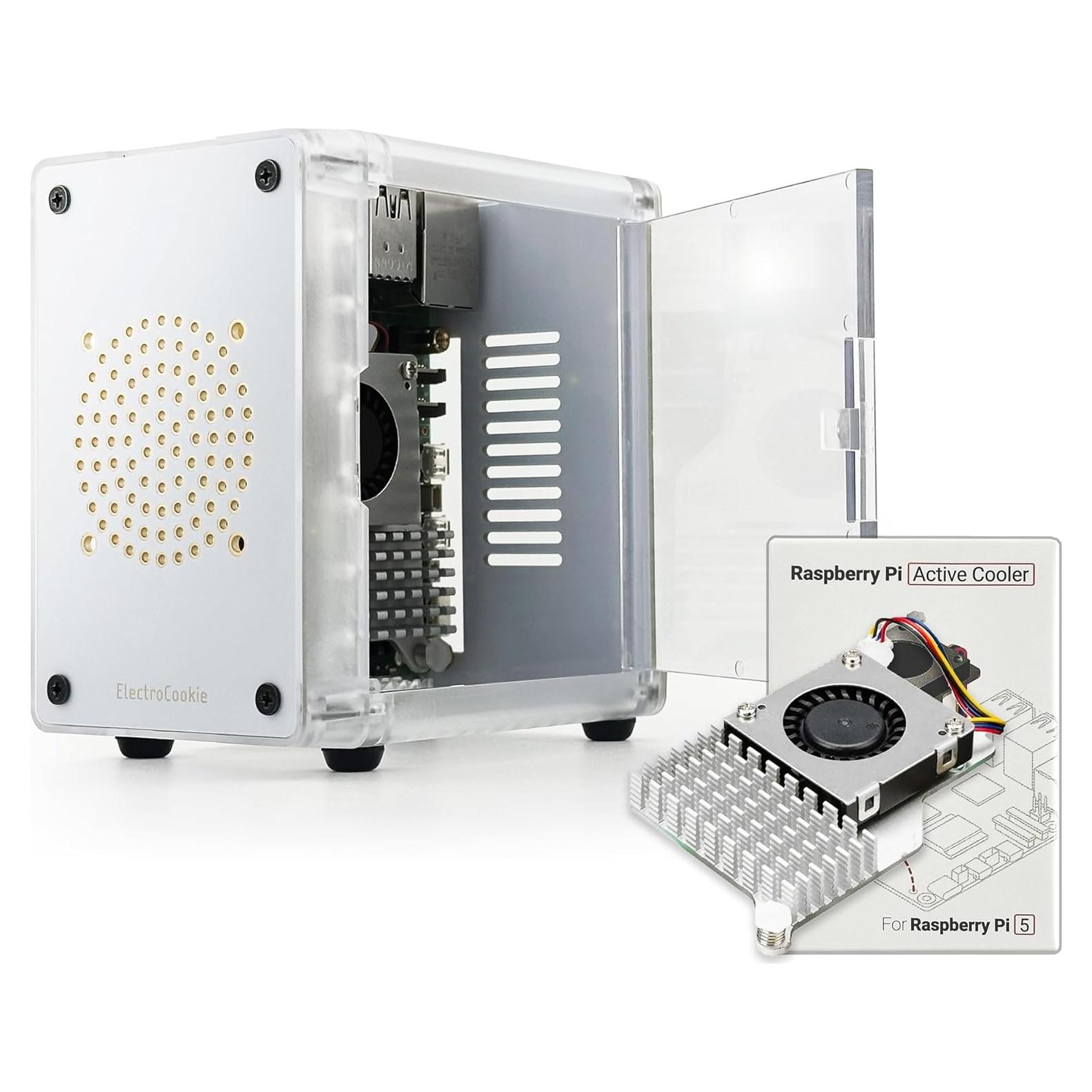 Caja Mini Torre ElectroCookie para Raspberry Pi 5 con Enfriador
