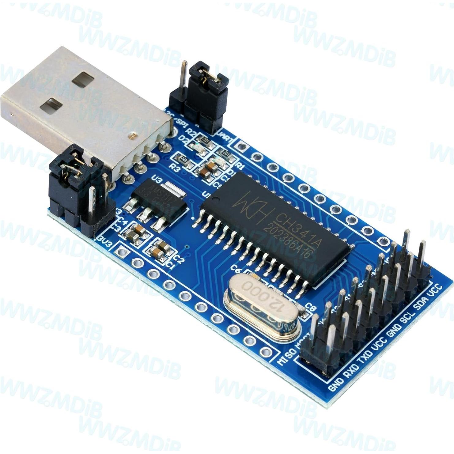 Adaptador USB a UART/IIC/SPI DollaTek CH341A 3.3V/5V