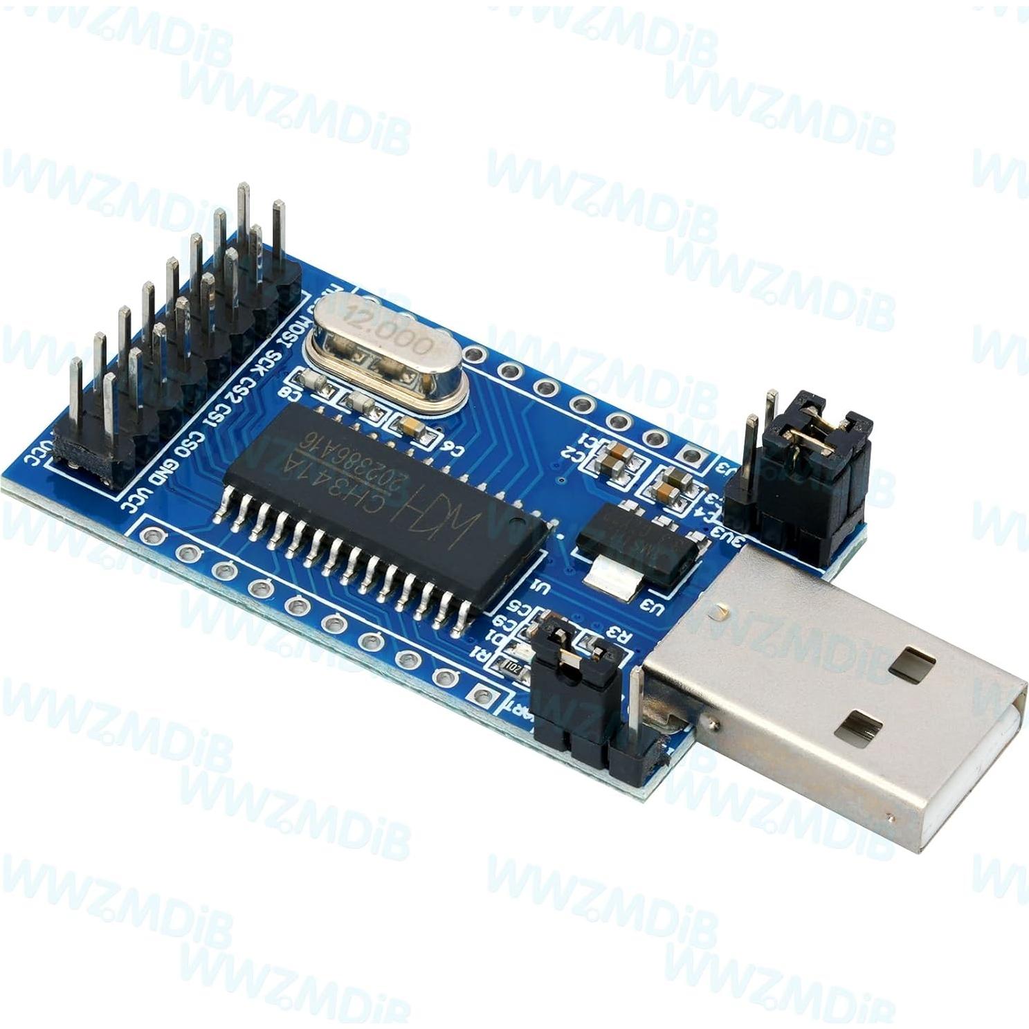 Adaptador USB a UART/IIC/SPI DollaTek CH341A 3.3V/5V