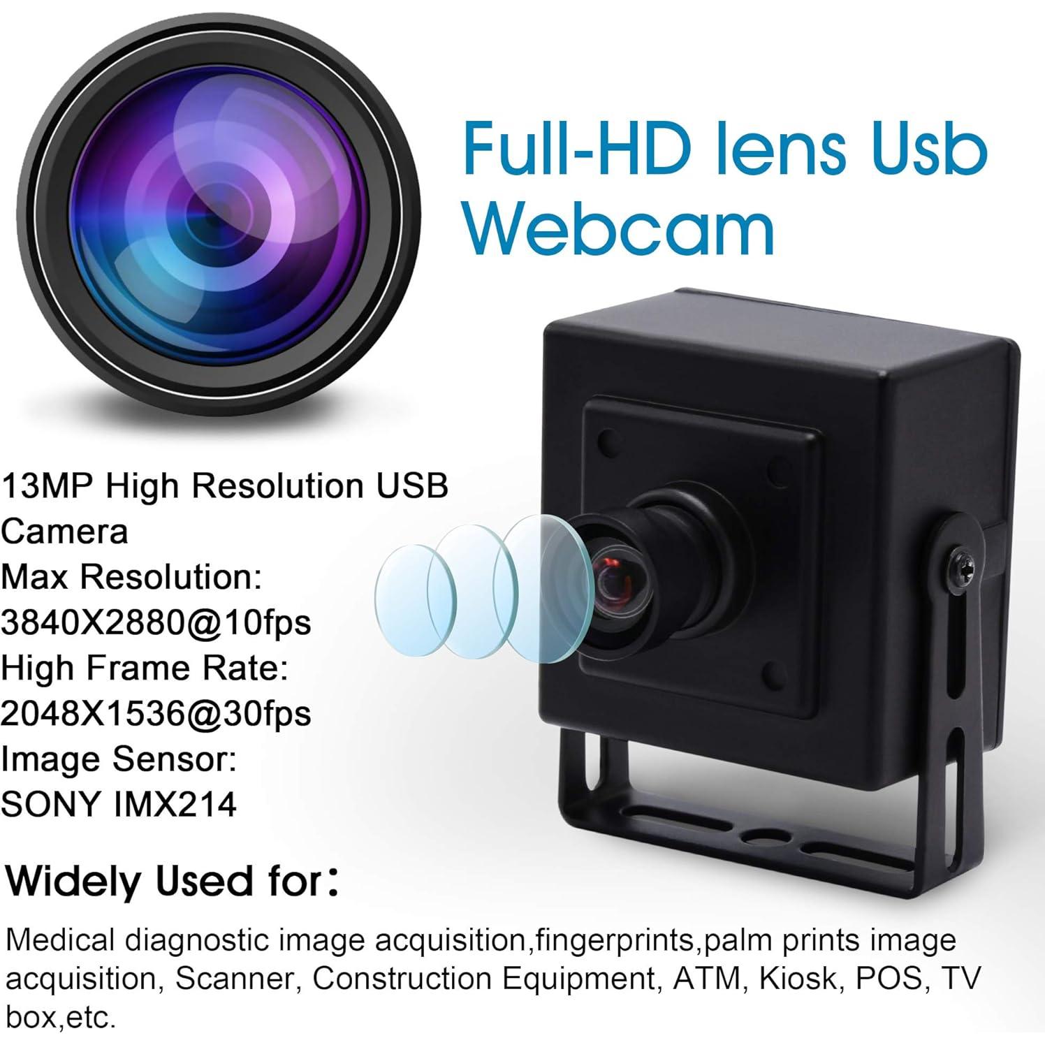 Cámara USB 13MP IEights Gran Angular 100 Grados Webcam